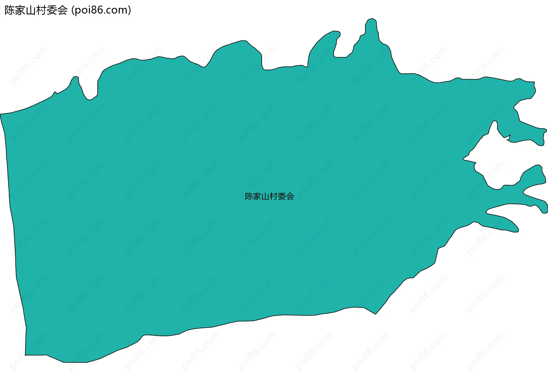 陈家山村委会边界地图