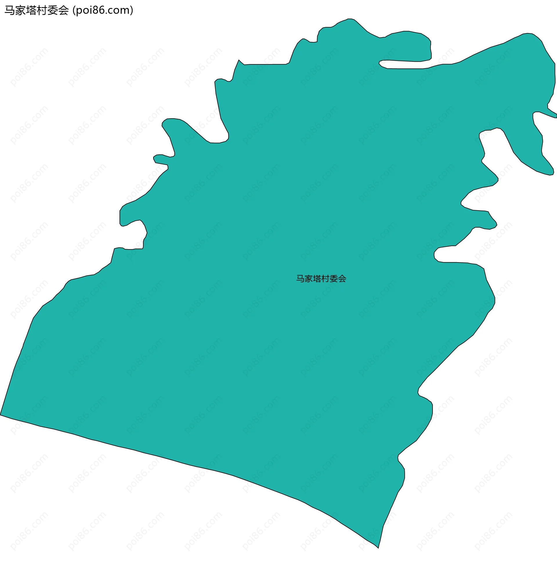 马家塔村委会边界地图