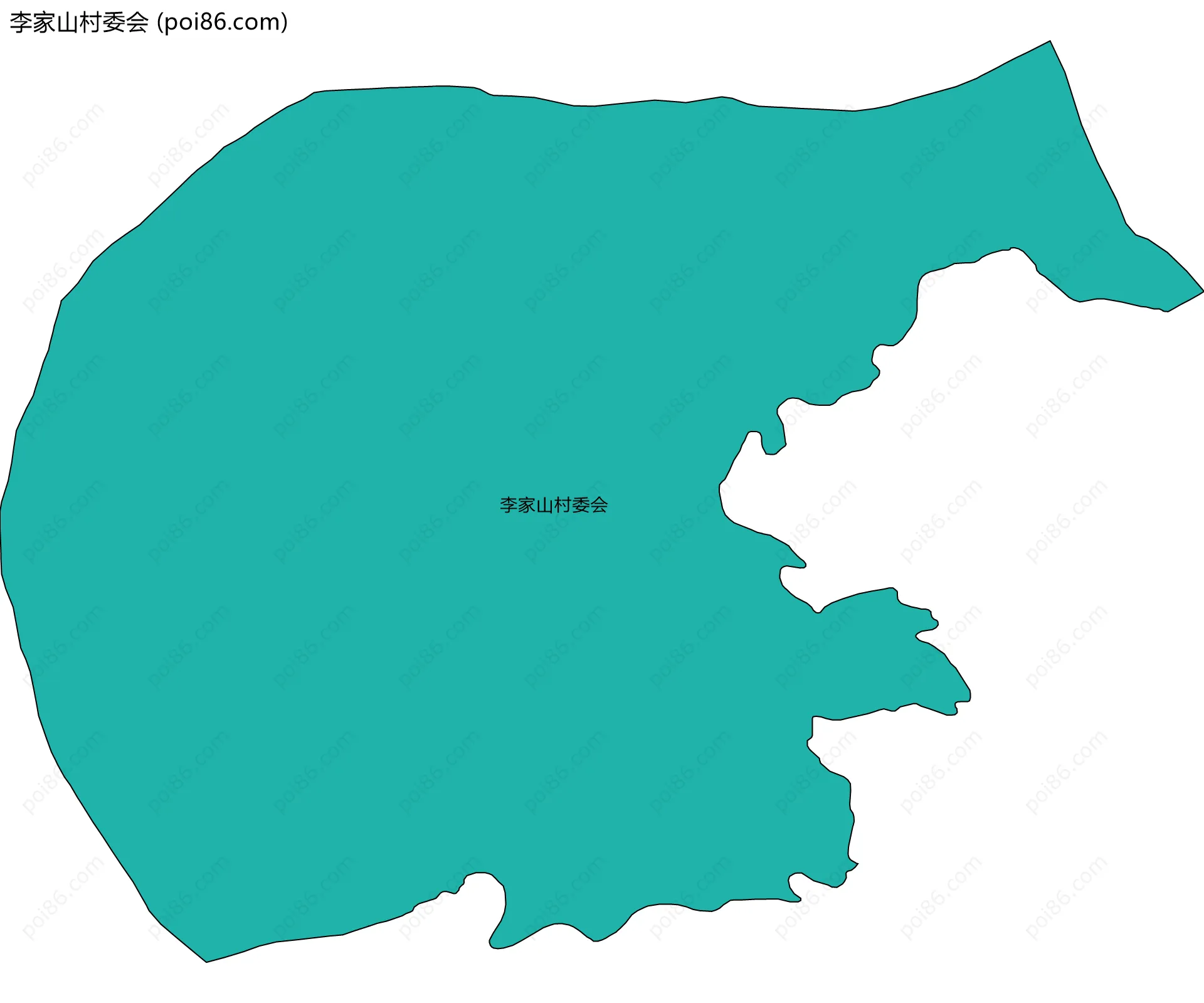 李家山村委会边界地图