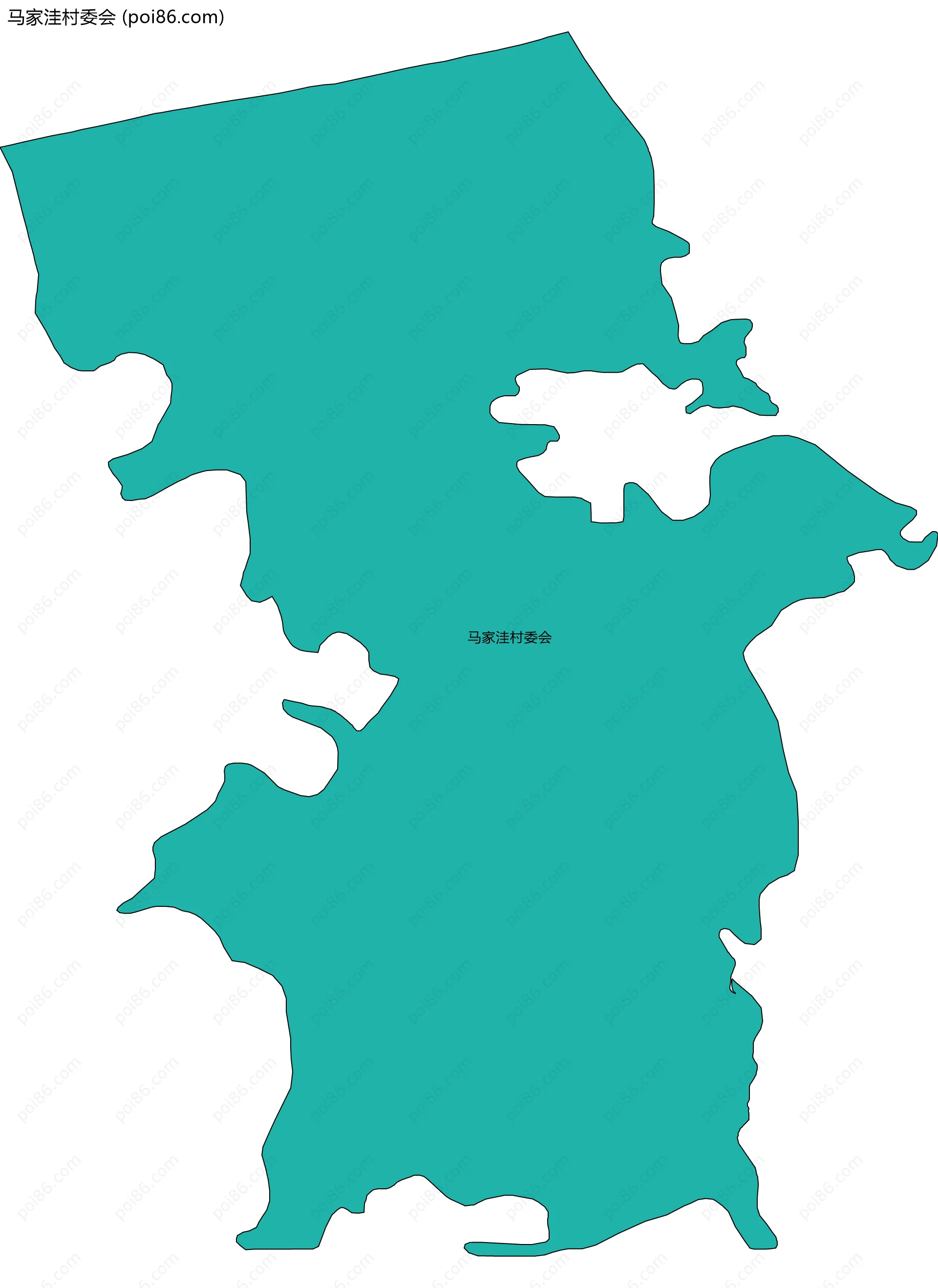 马家洼村委会边界地图