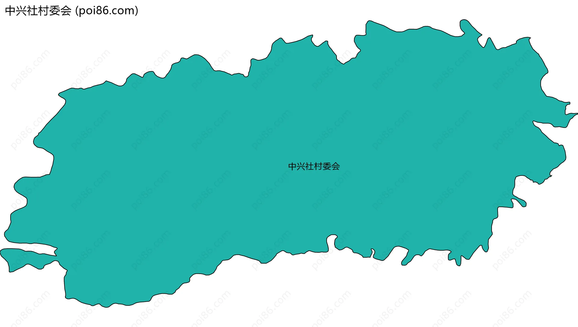 中兴社村委会边界地图