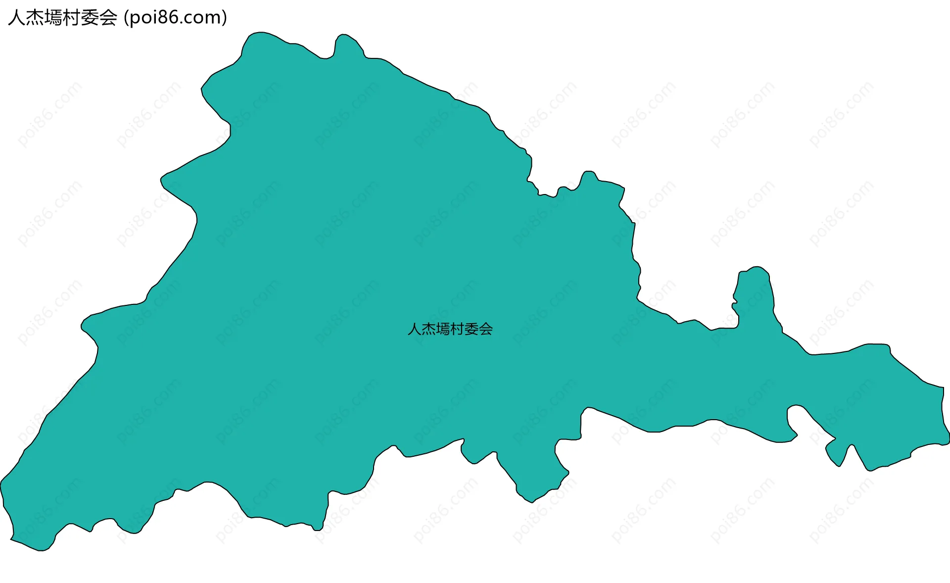 人杰墕村委会边界地图