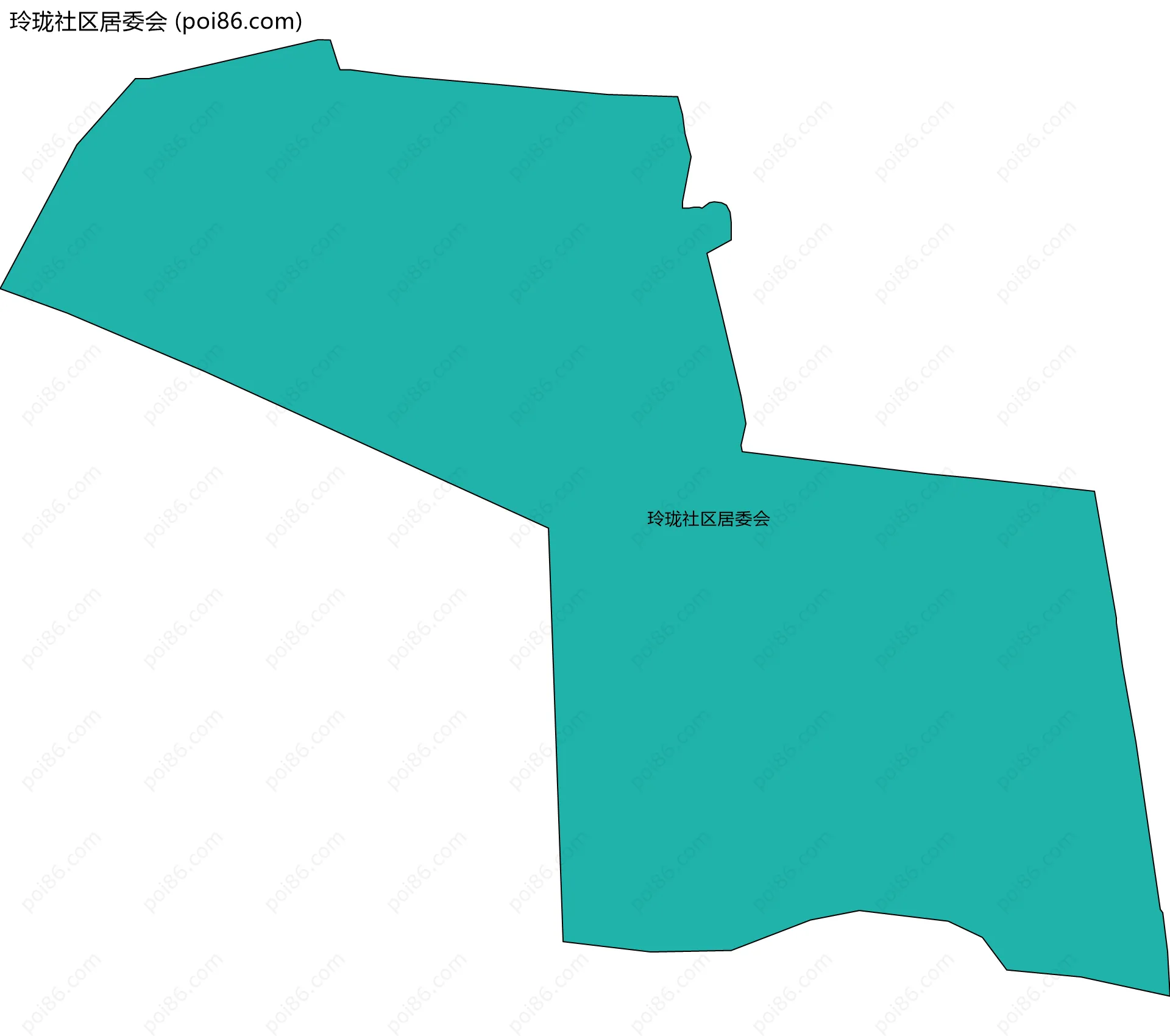 玲珑社区居委会边界地图