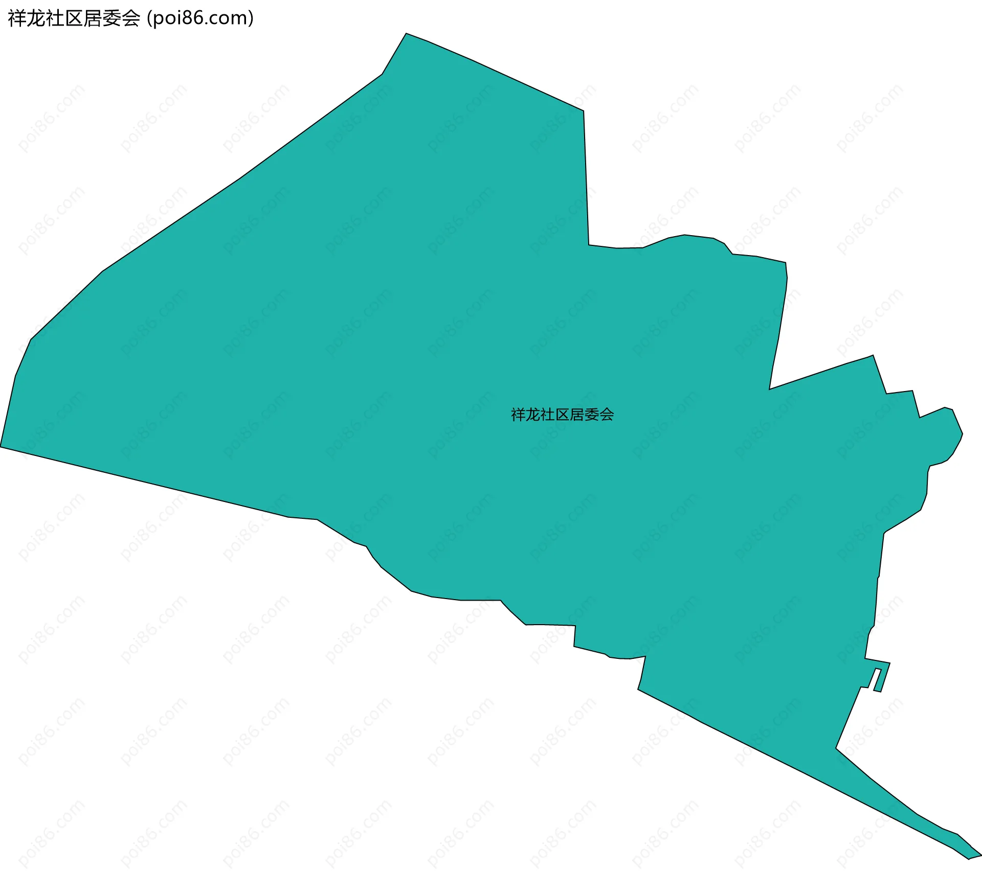 祥龙社区居委会边界地图