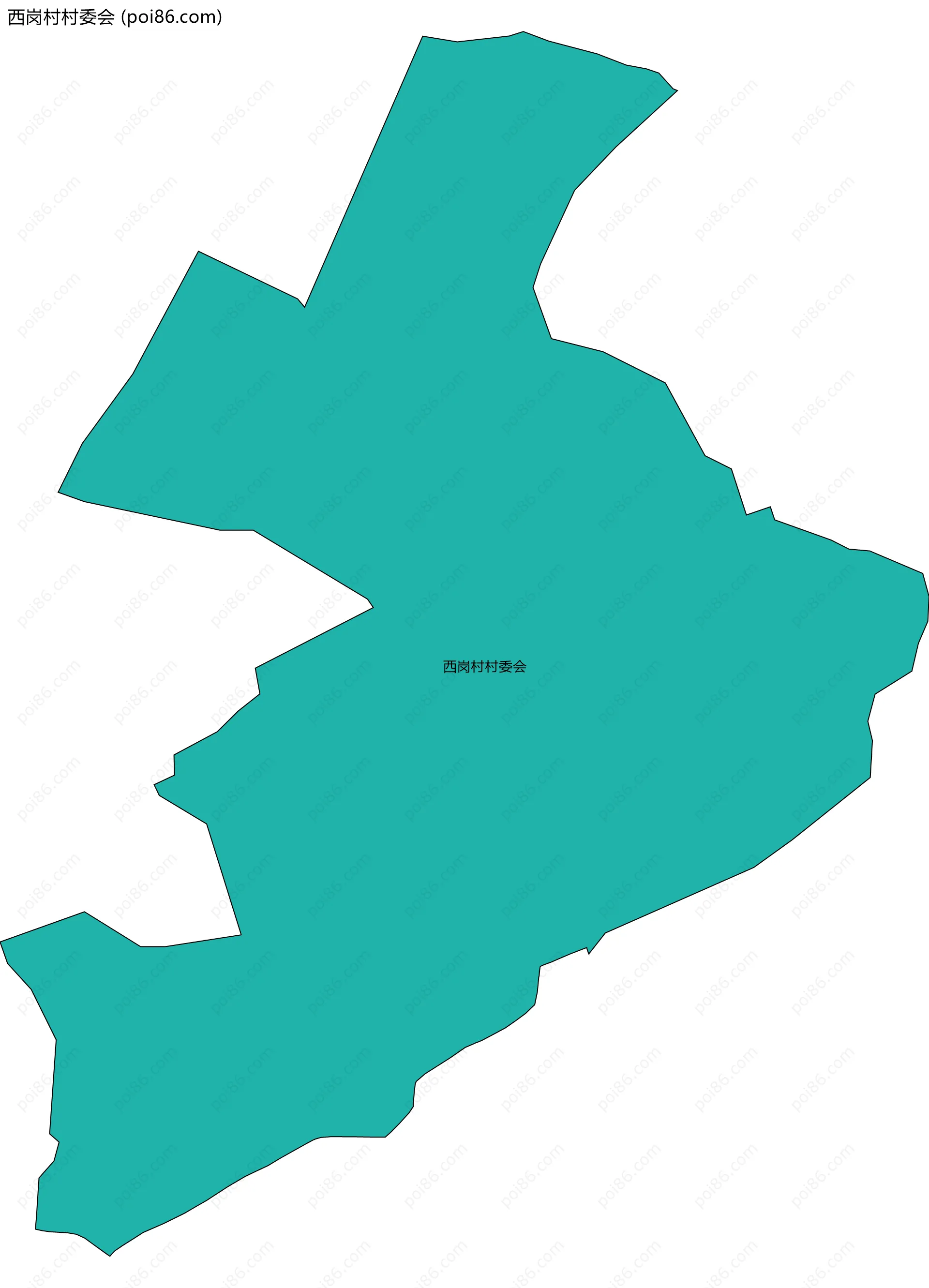 西岗村村委会边界地图