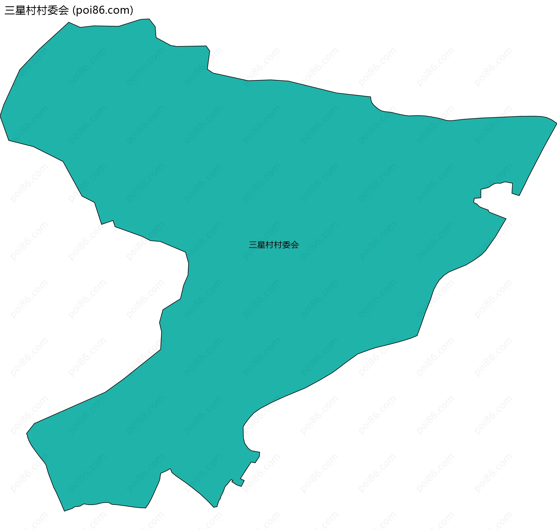 三星村村委会边界地图