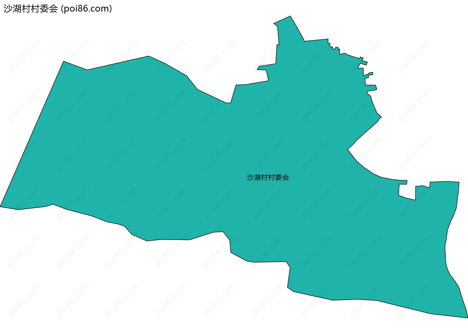 沙湖村村委会边界地图