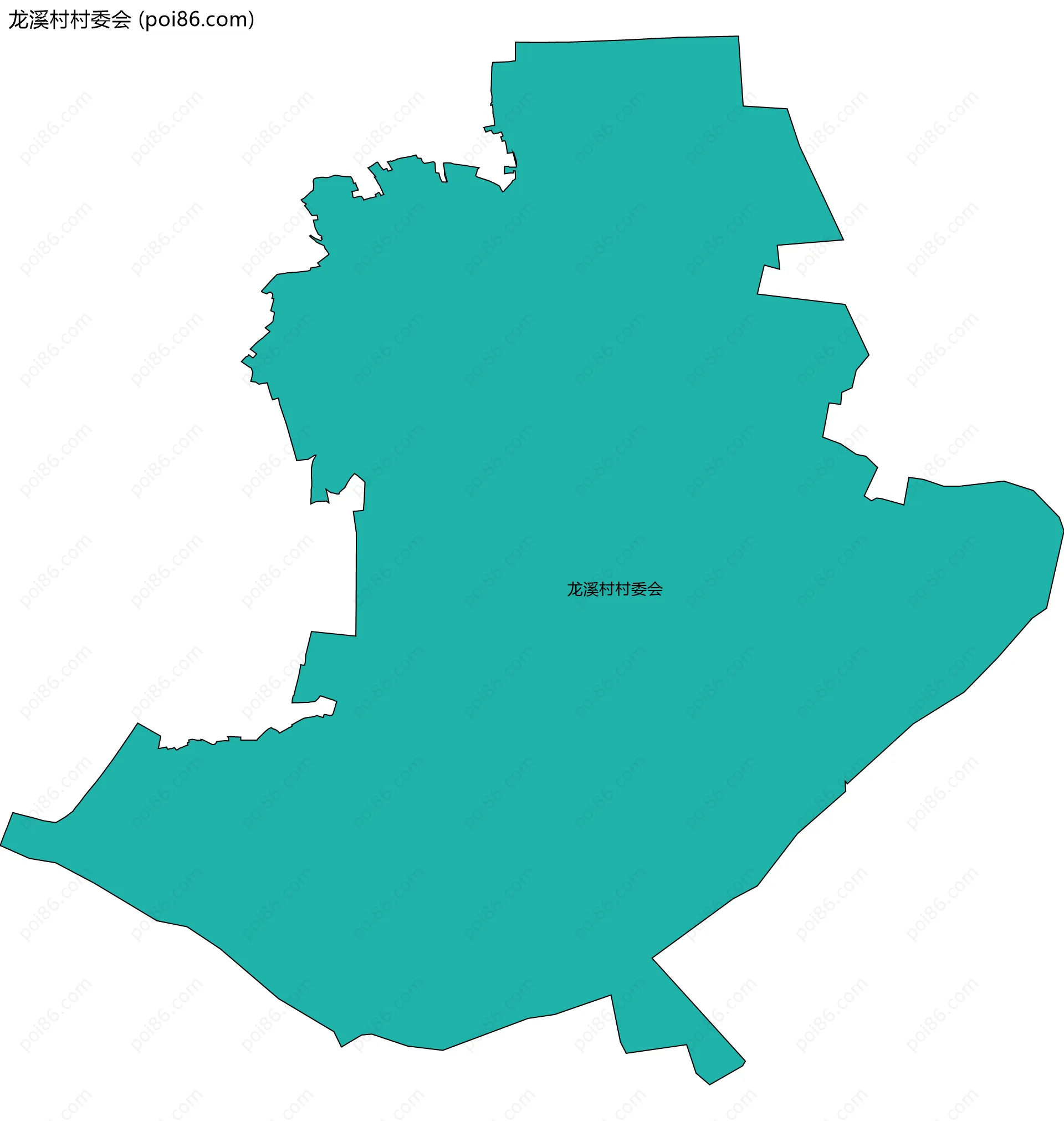 龙溪村村委会边界地图