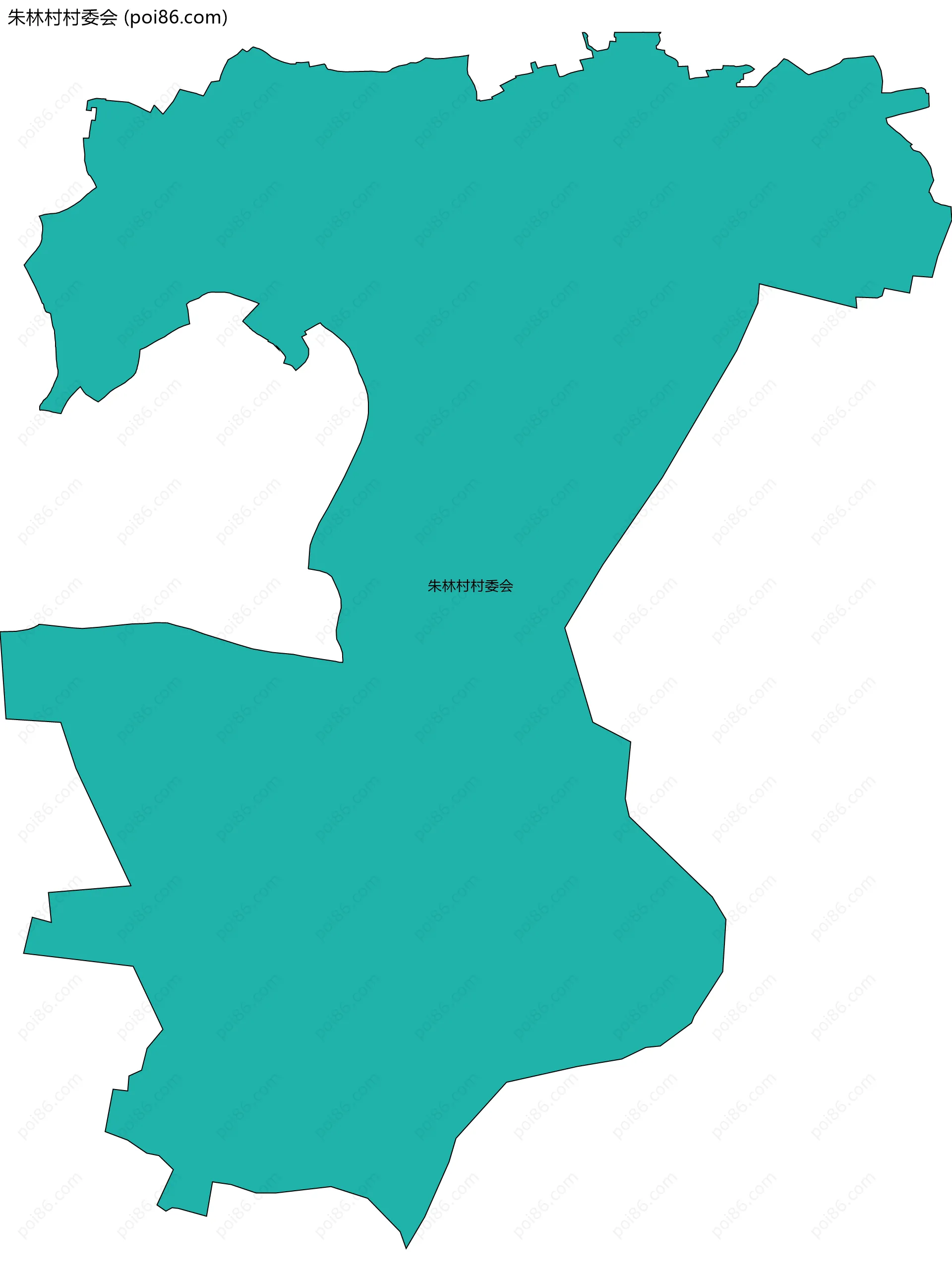 朱林村村委会边界地图