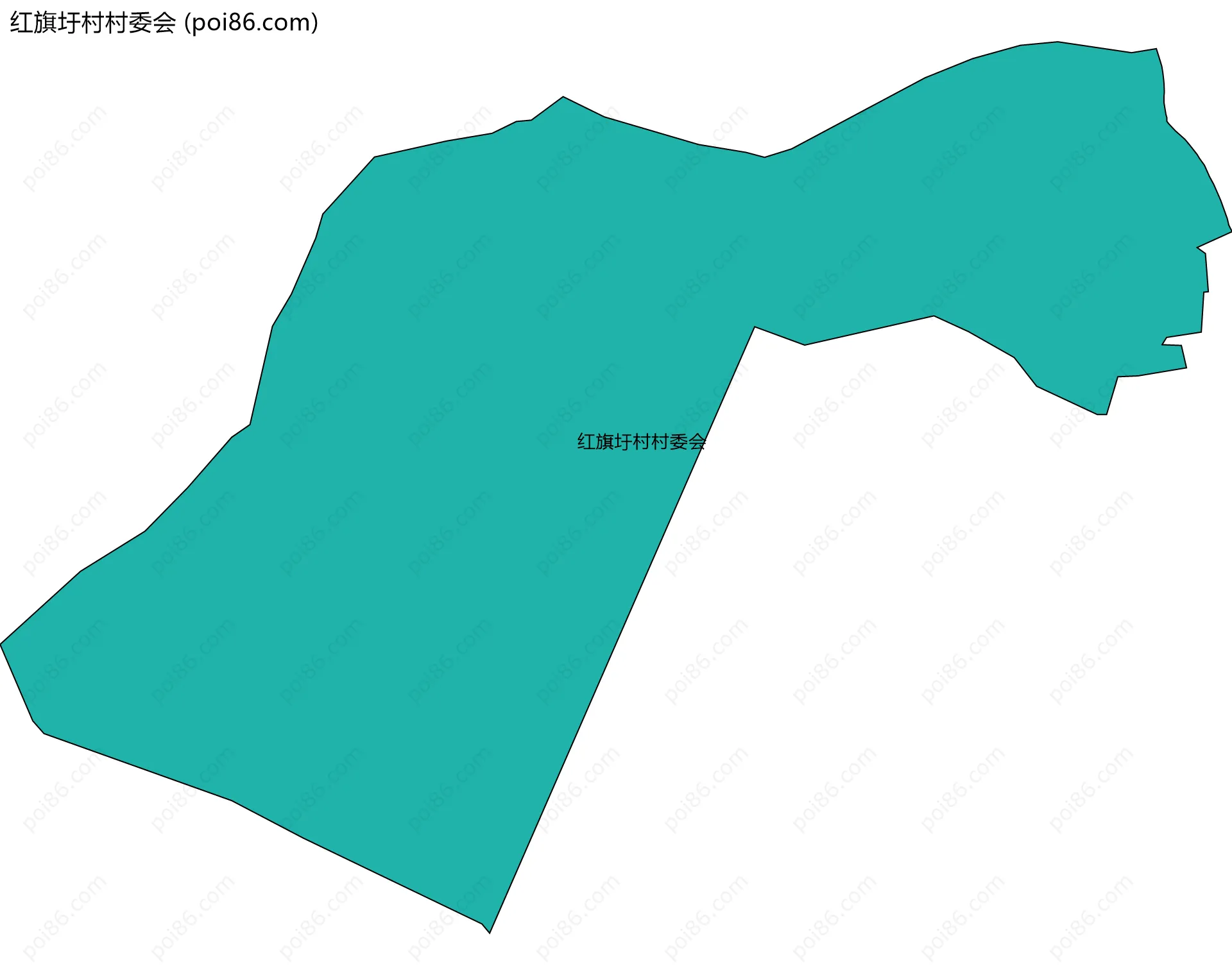 红旗圩村村委会边界地图