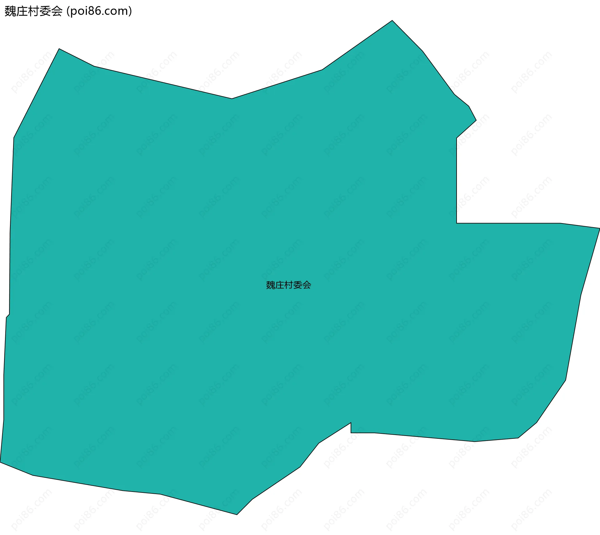 魏庄村委会边界地图