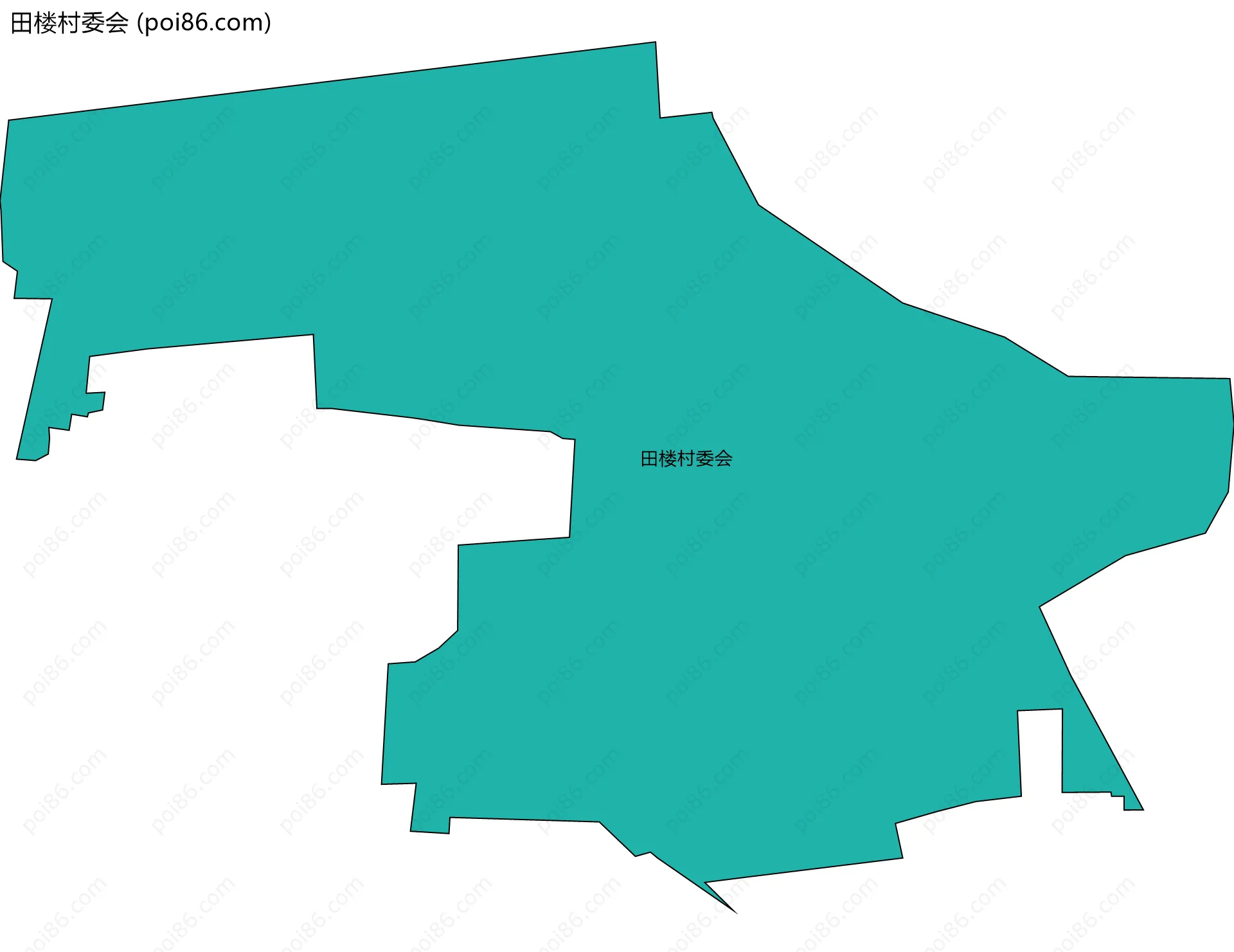 田楼村委会边界地图