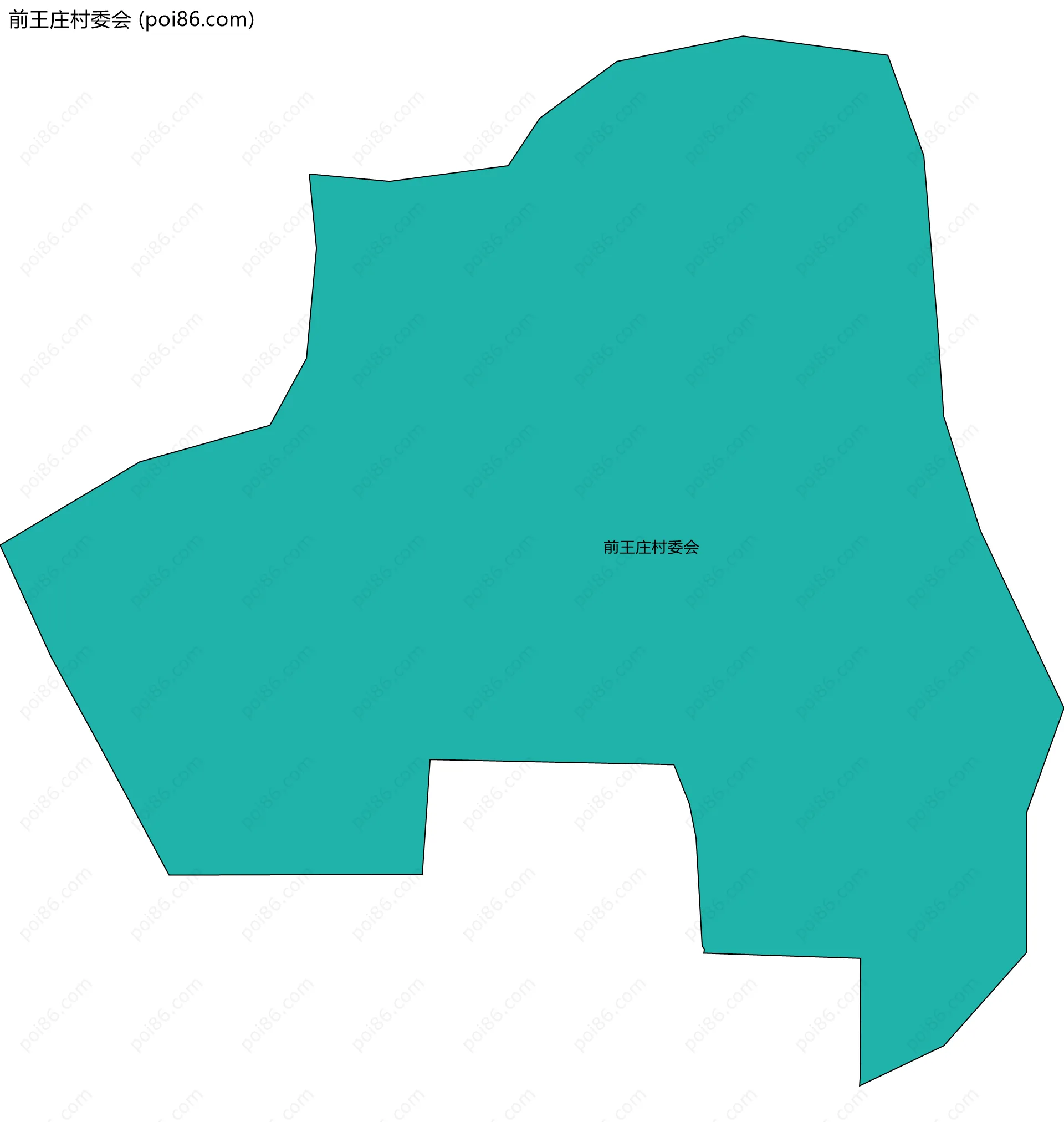 前王庄村委会边界地图