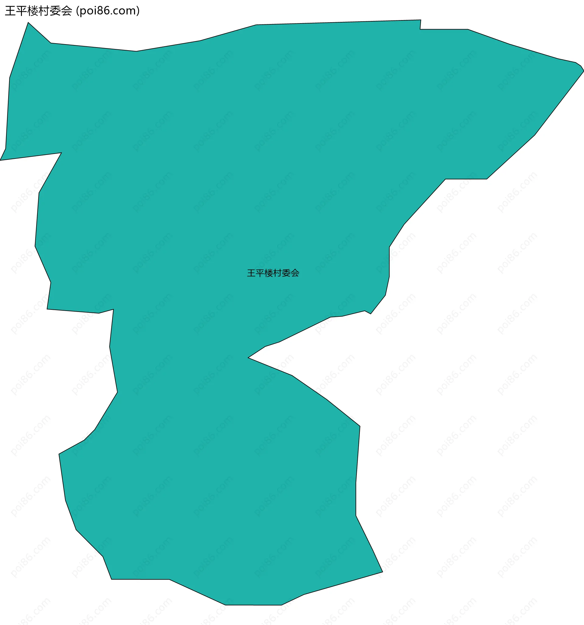 王平楼村委会边界地图