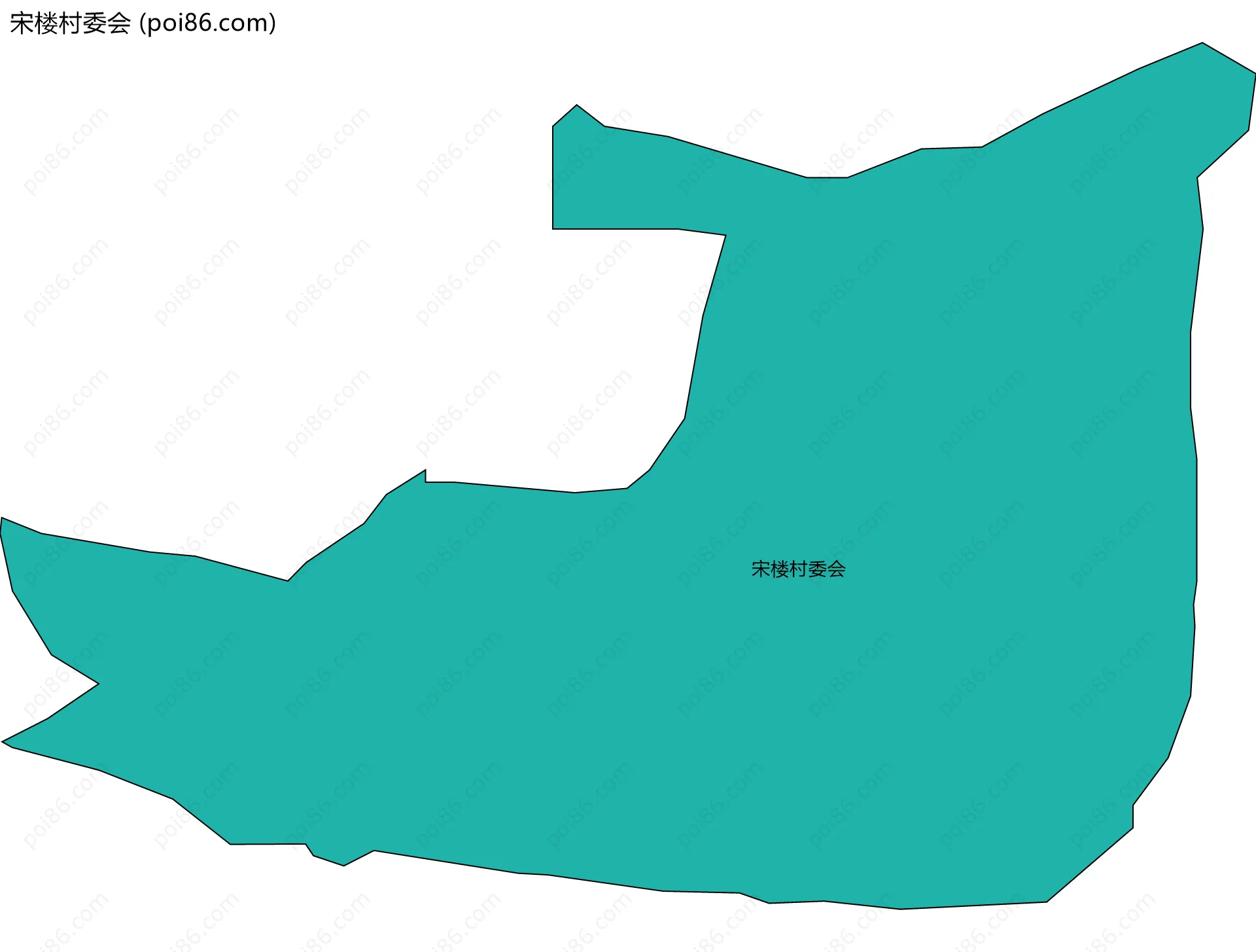 宋楼村委会边界地图