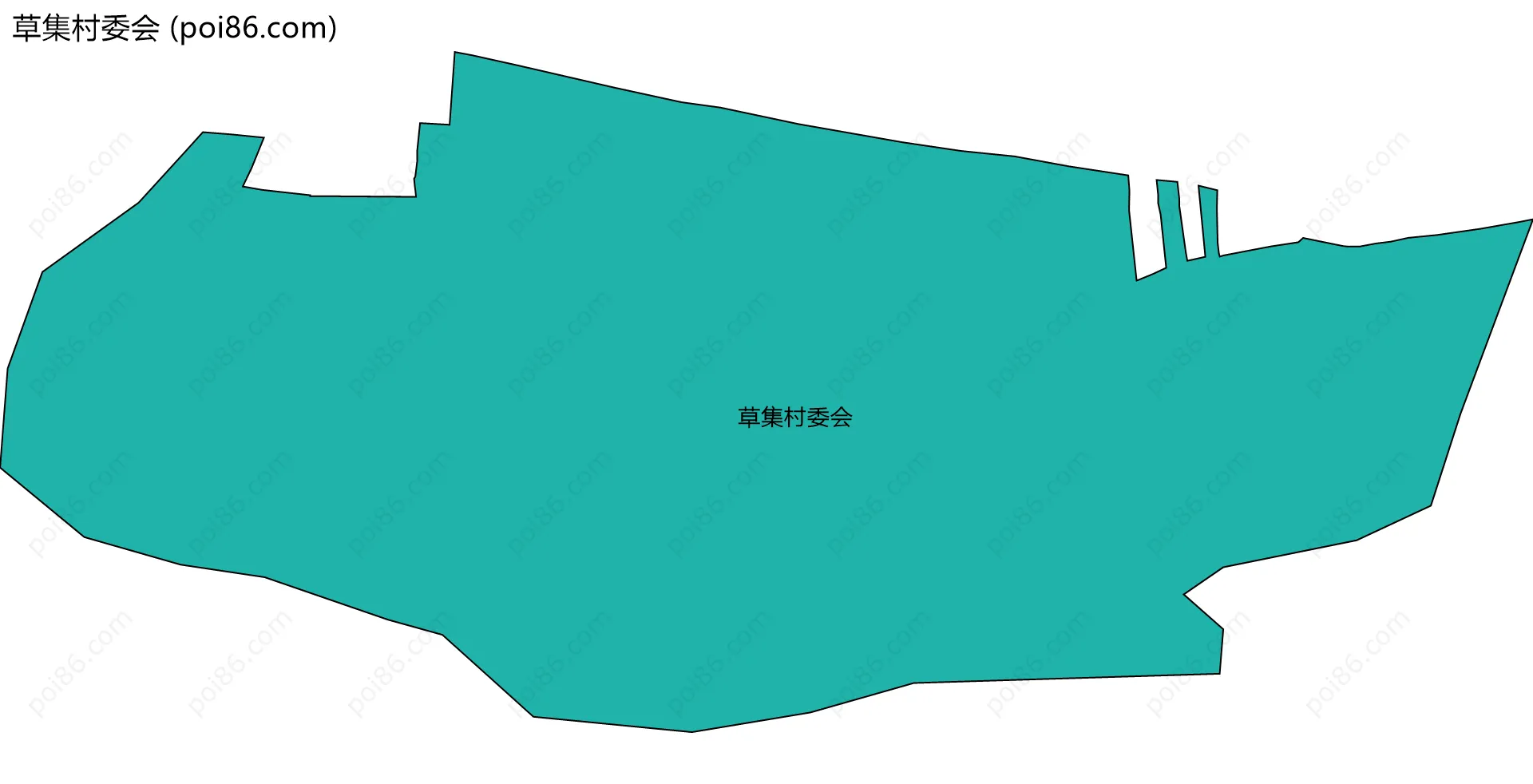 草集村委会边界地图