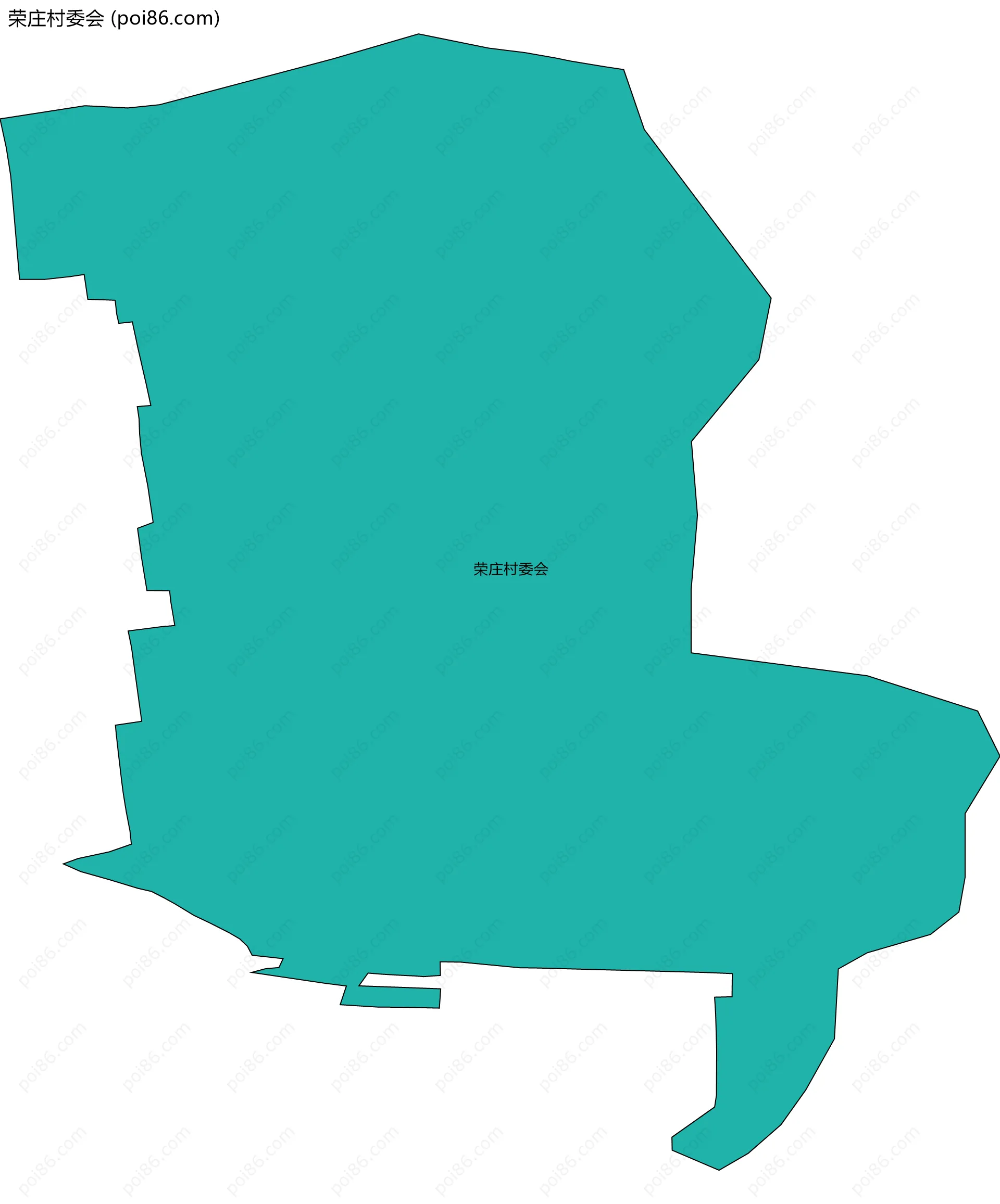 荣庄村委会边界地图