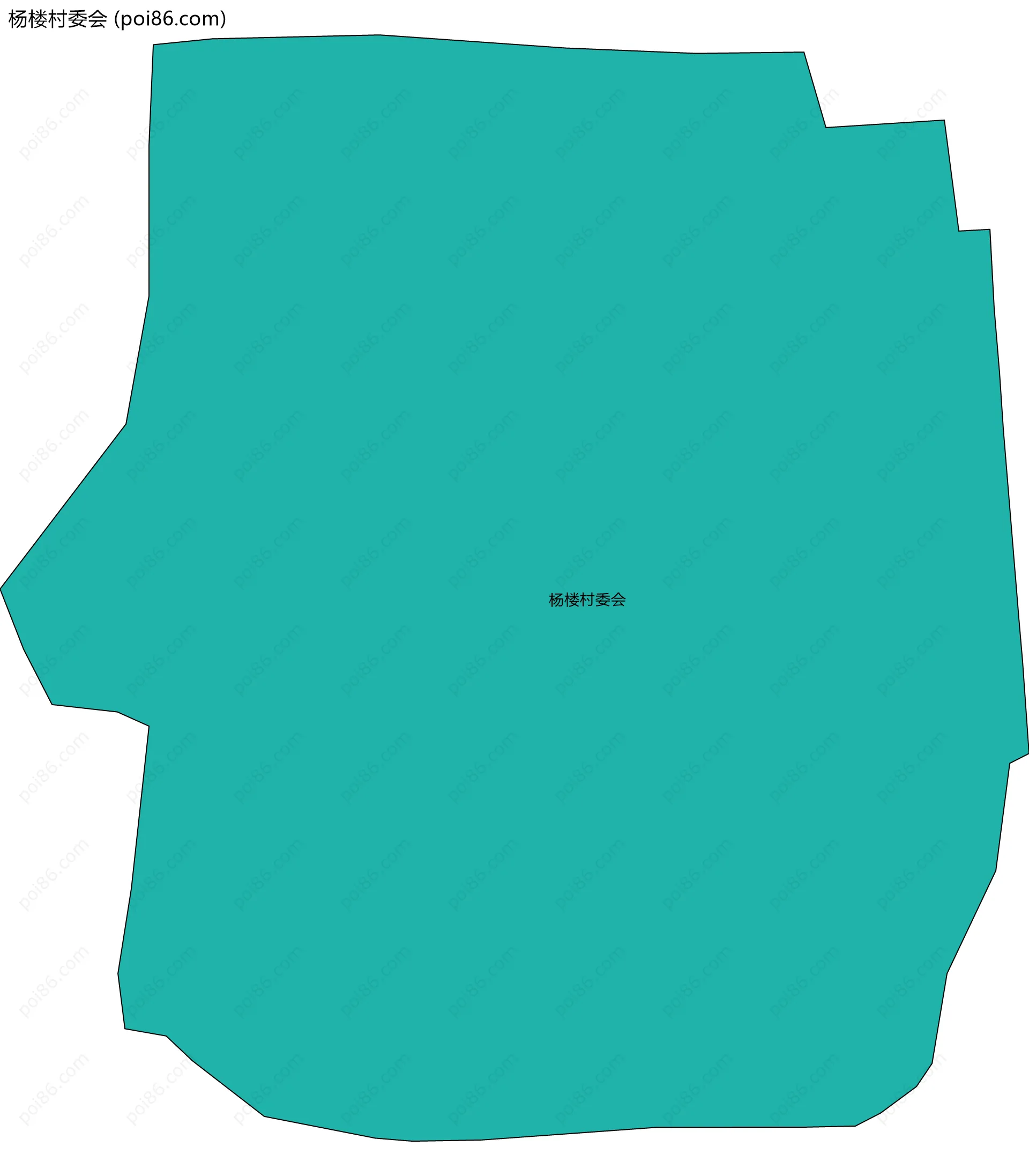 杨楼村委会边界地图