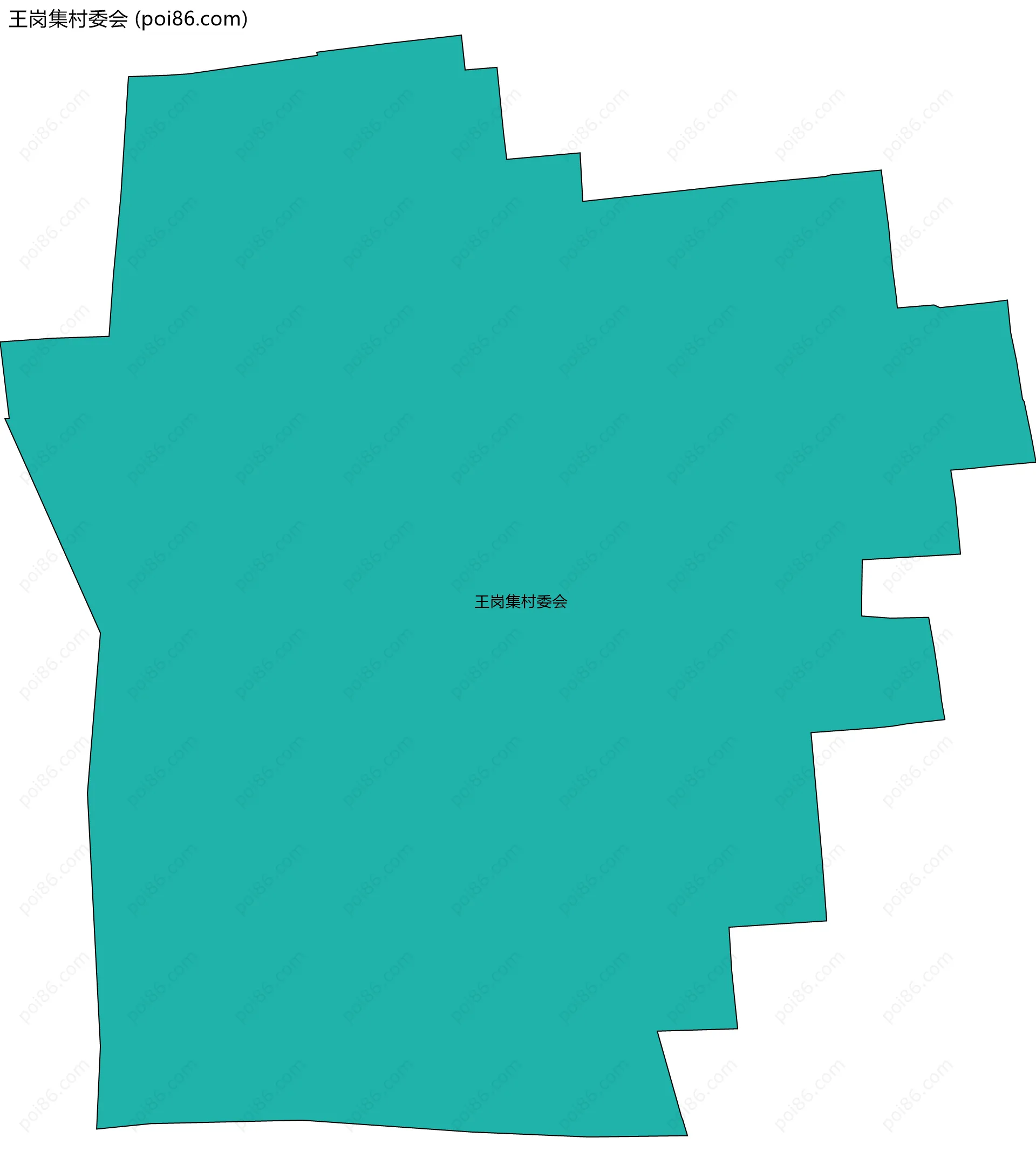 王岗集村委会边界地图