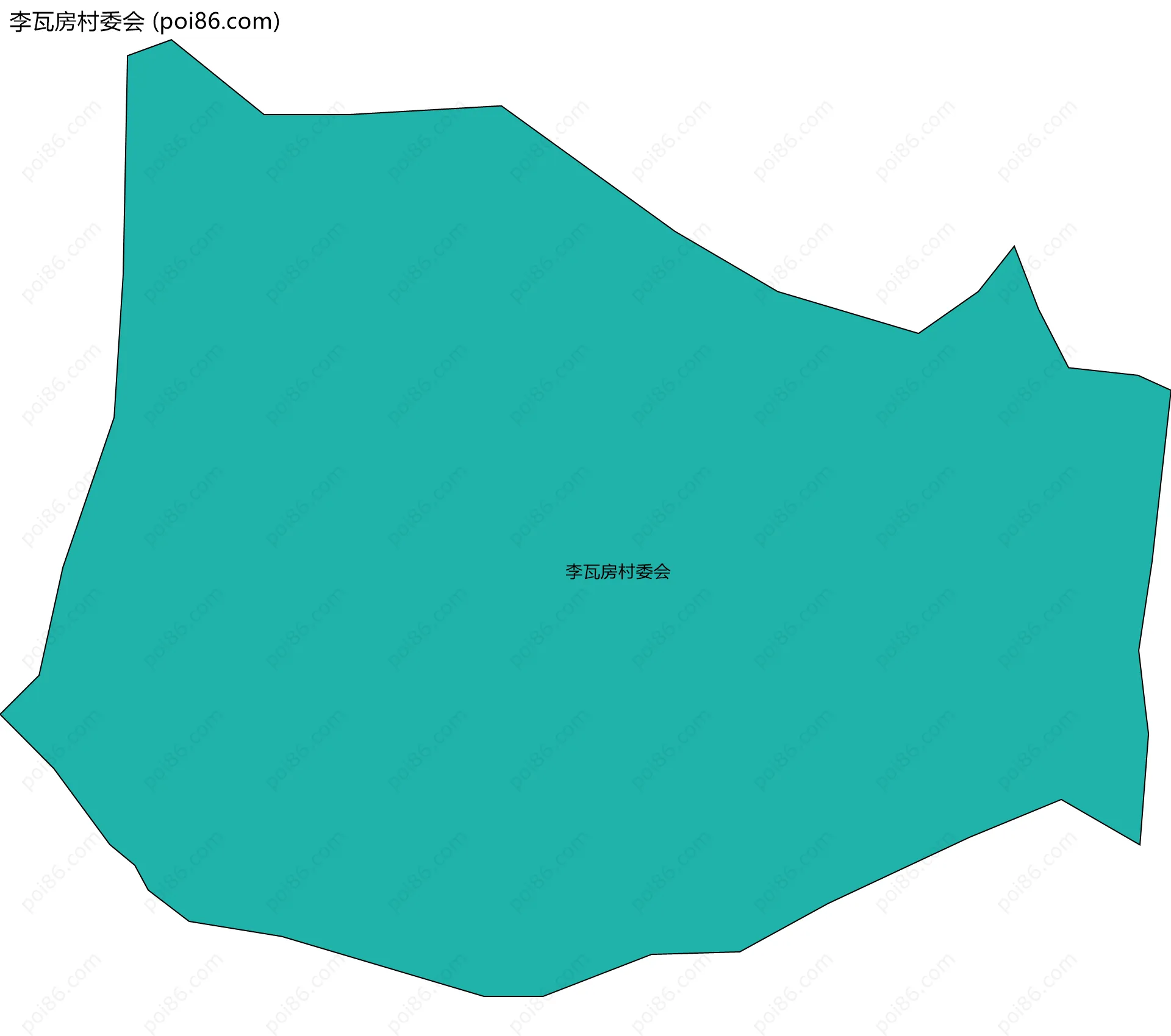 李瓦房村委会边界地图