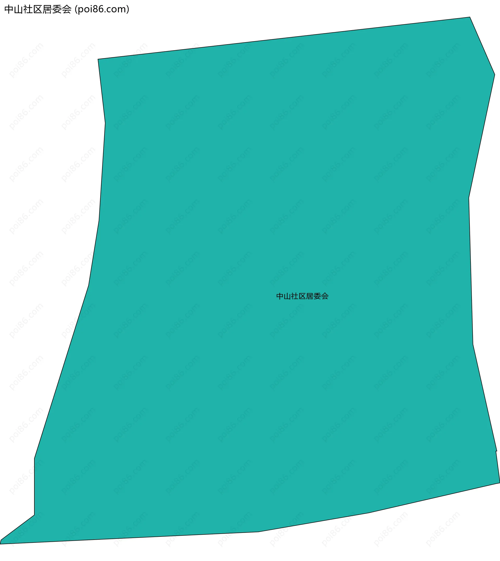 中山社区居委会边界地图