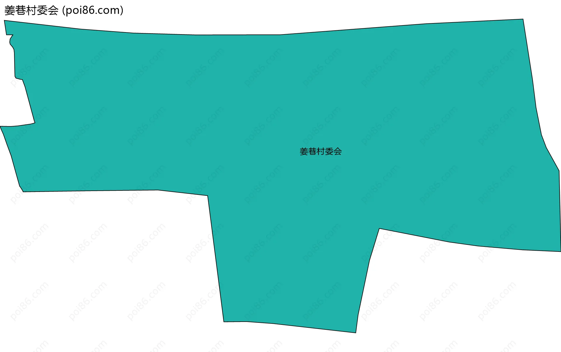 姜巷村委会边界地图