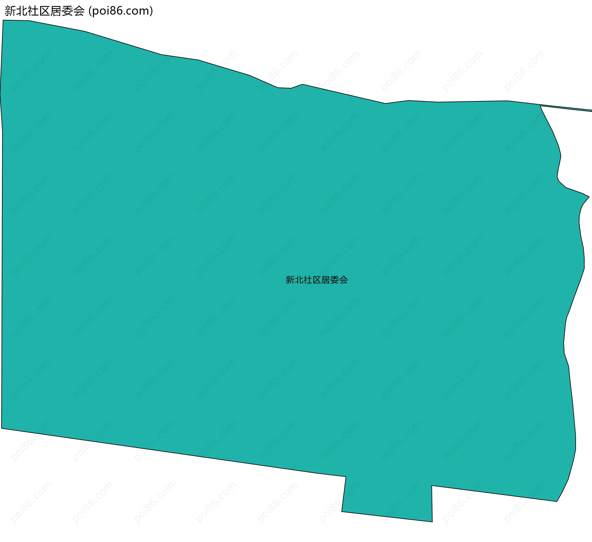 新北社区居委会边界地图