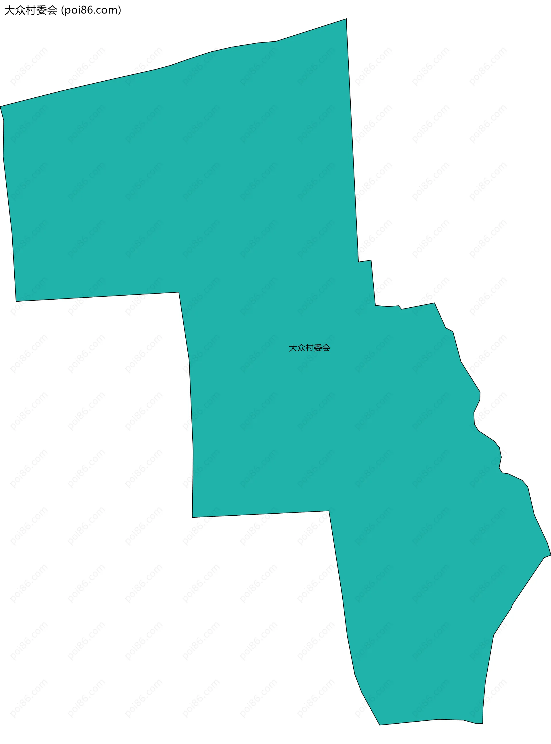大众村委会边界地图
