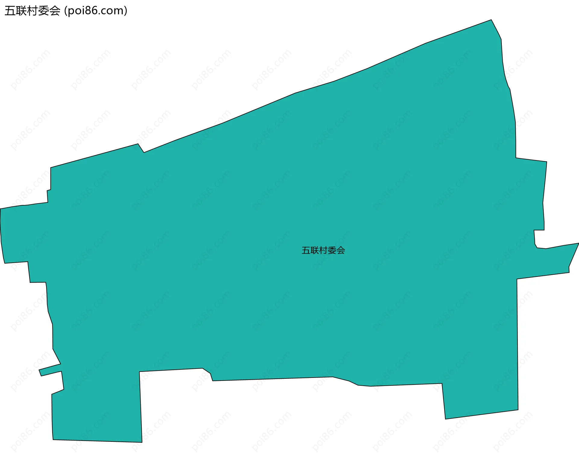 五联村委会边界地图