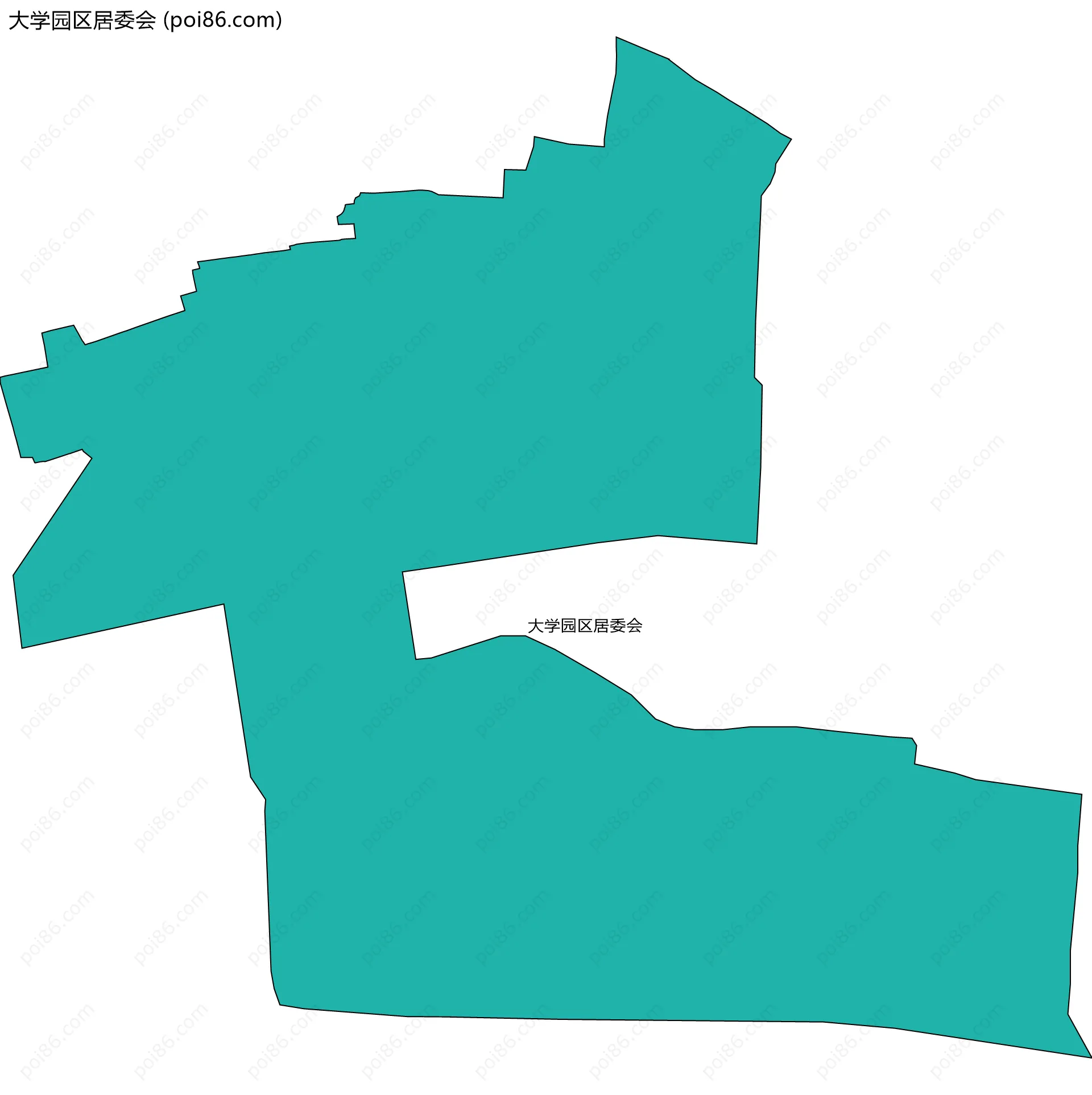 大学园区居委会边界地图