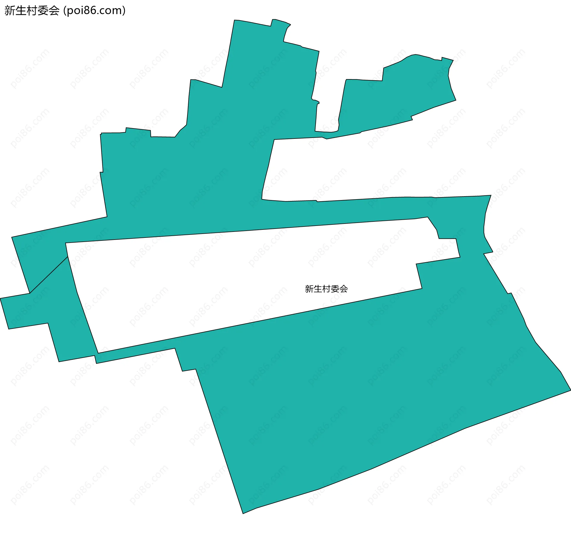 新生村委会边界地图