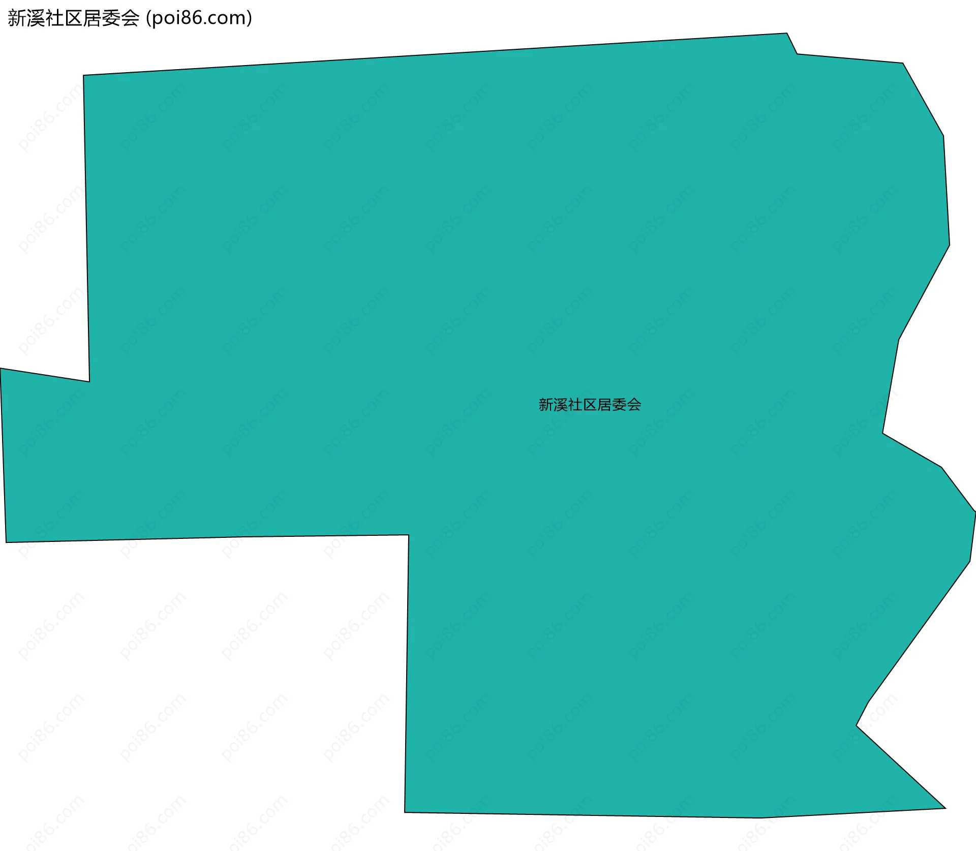 新溪社区居委会边界地图