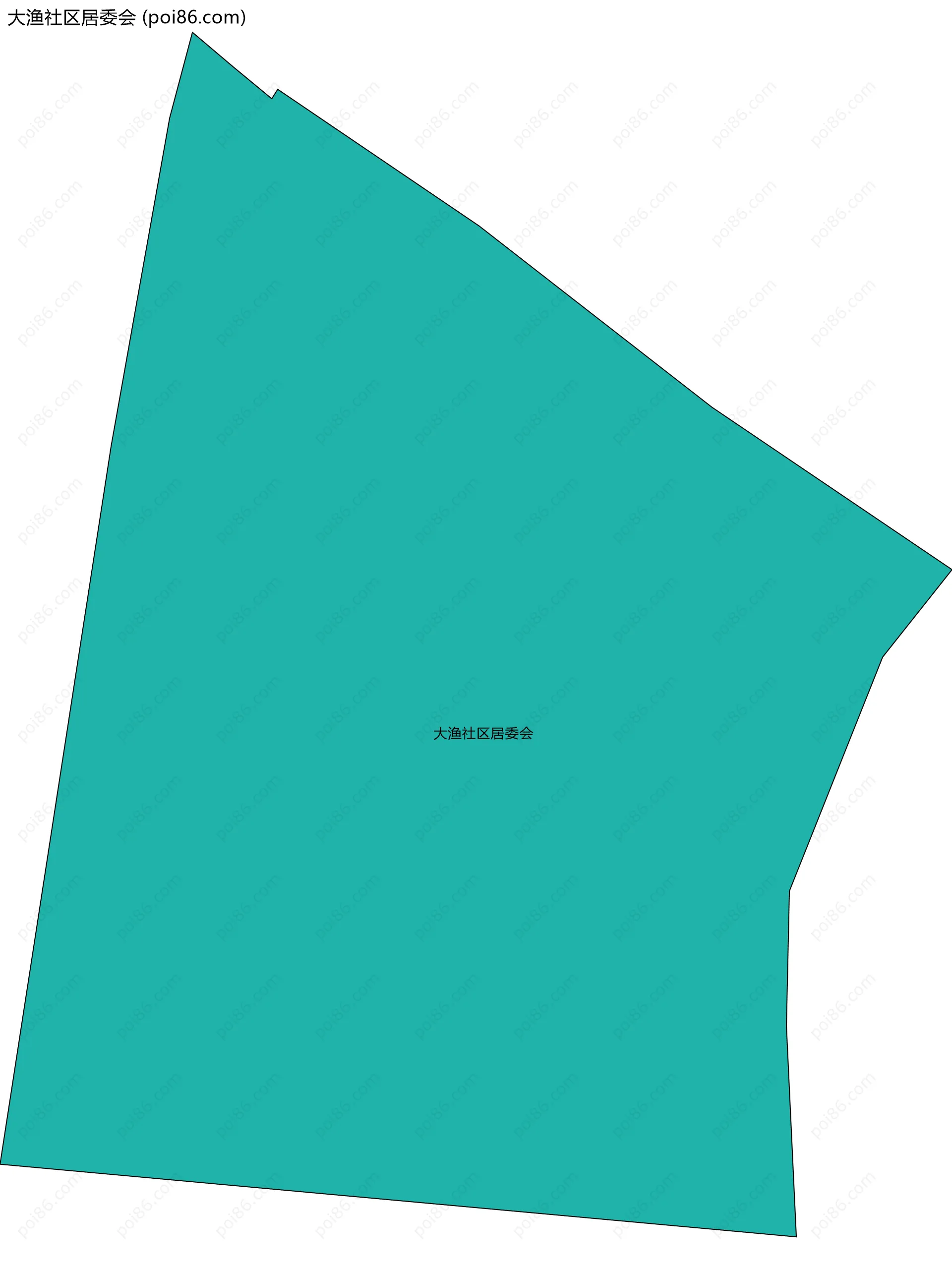 大渔社区居委会边界地图