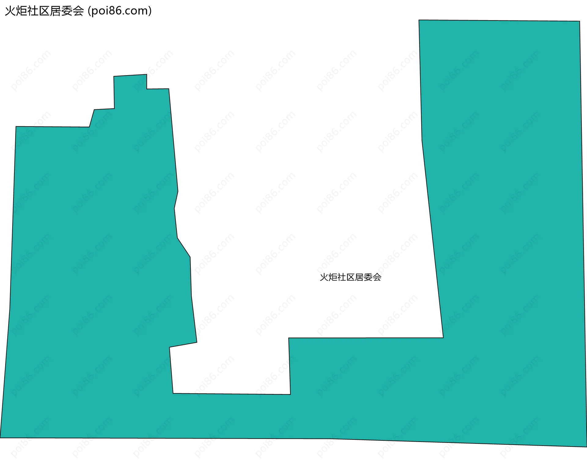 火炬社区居委会边界地图