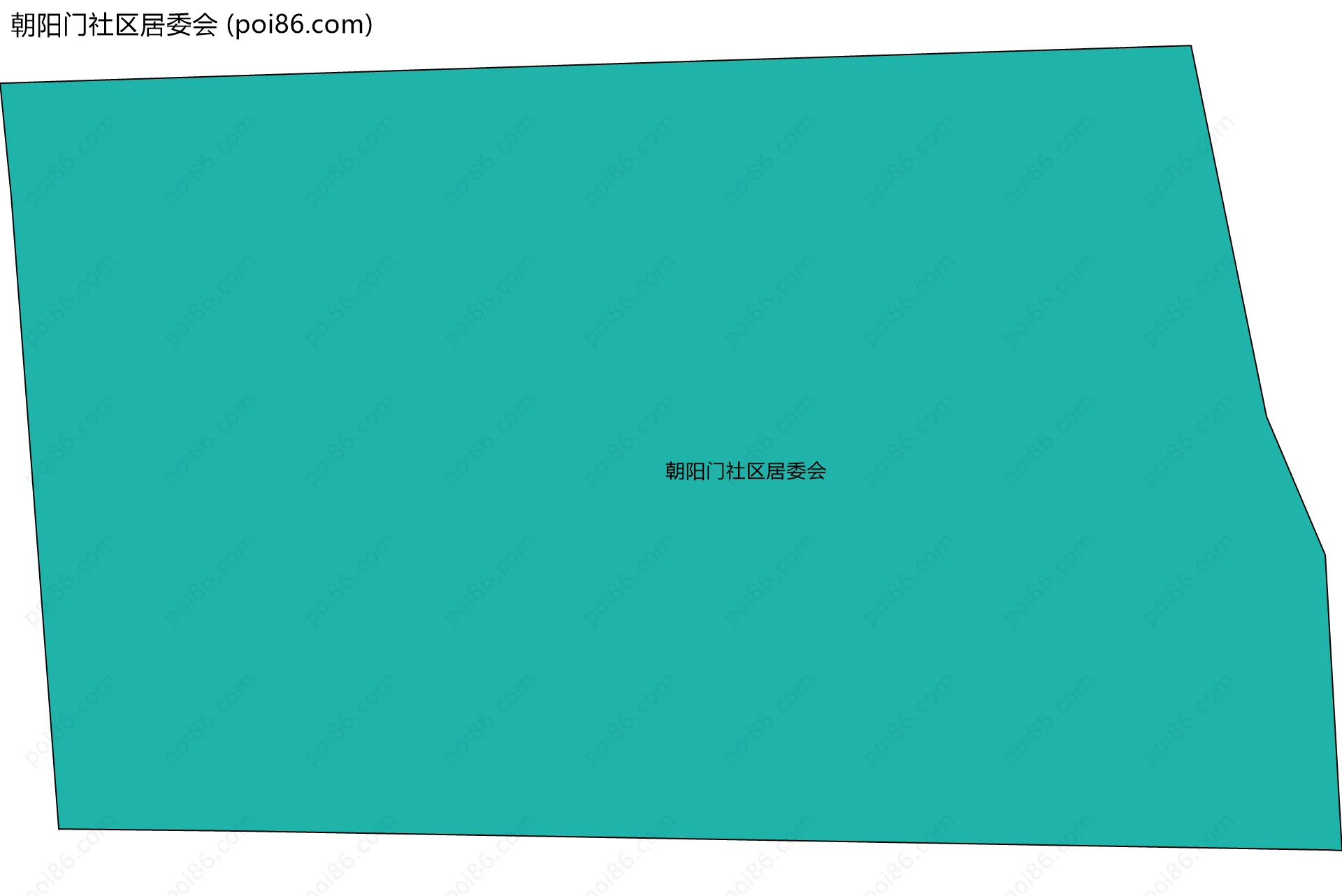 朝阳门社区居委会边界地图