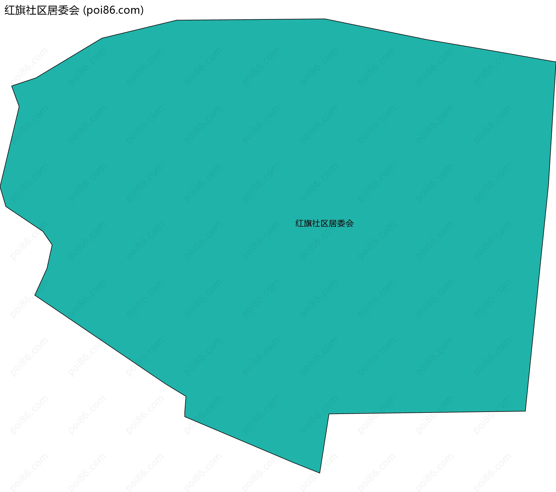 红旗社区居委会边界地图