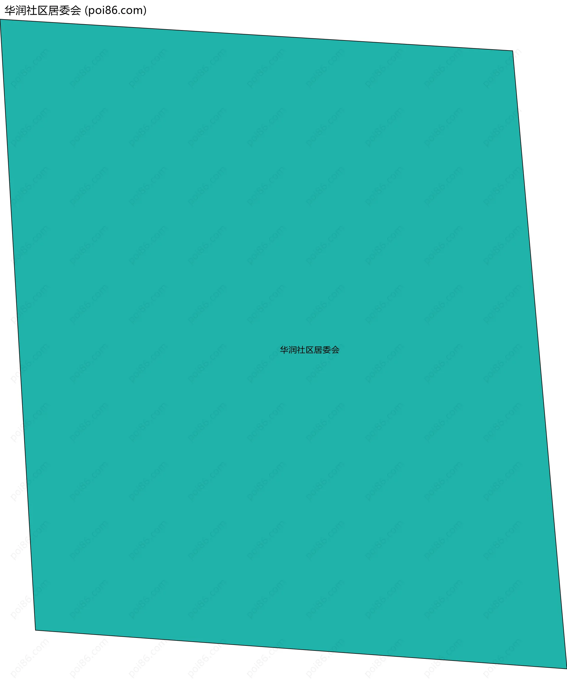 华润社区居委会边界地图