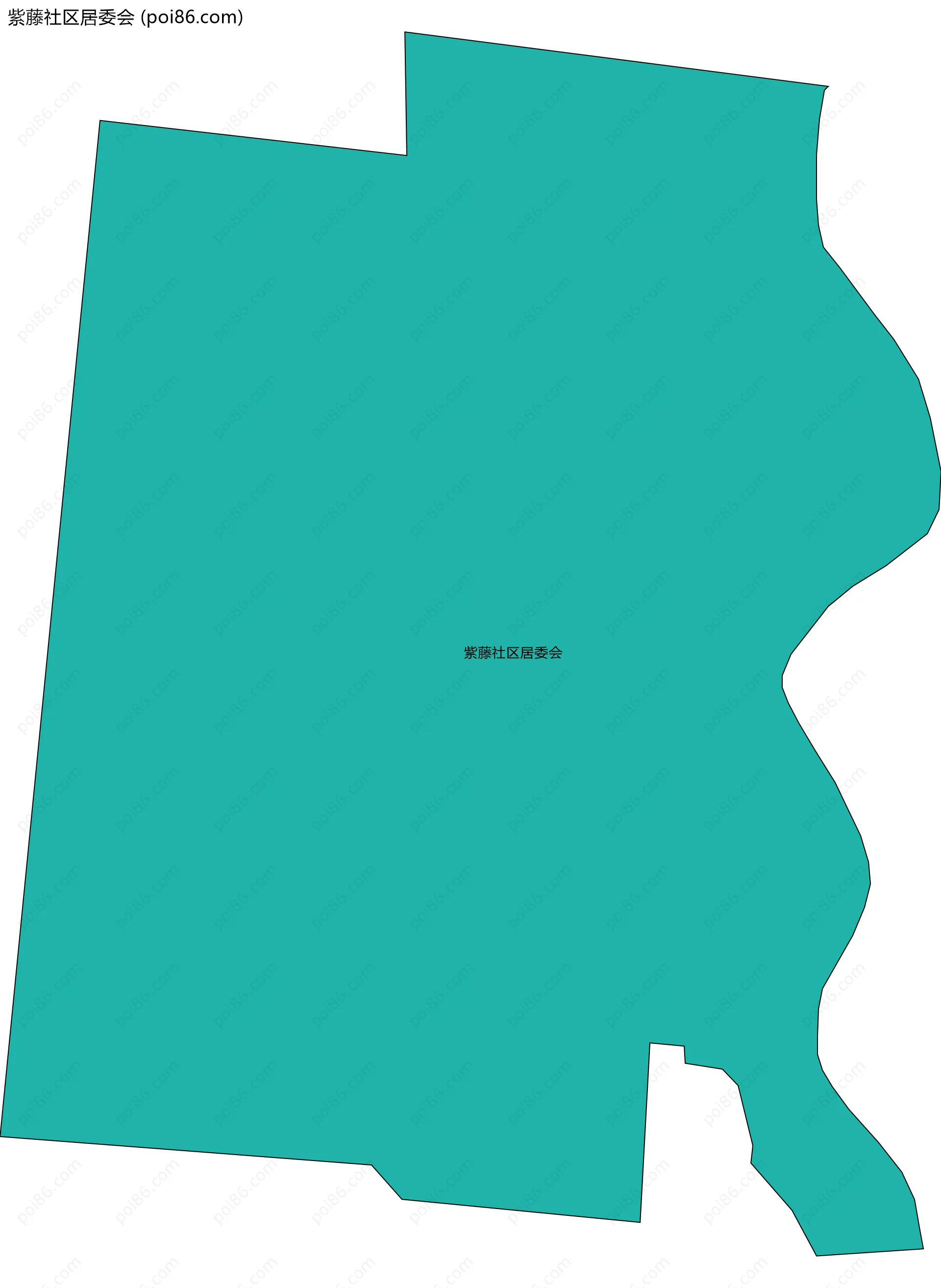 紫藤社区居委会边界地图