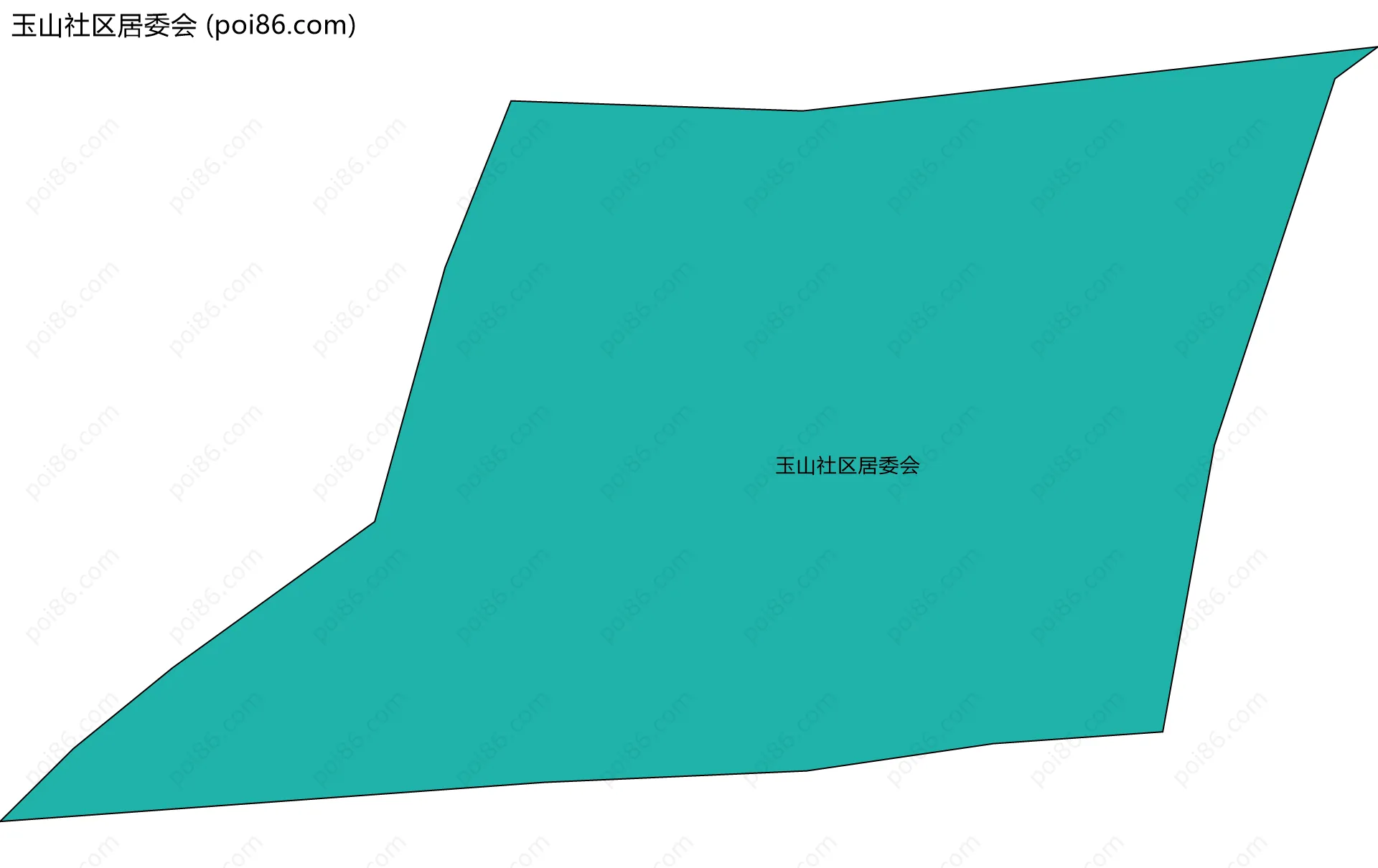 玉山社区居委会边界地图