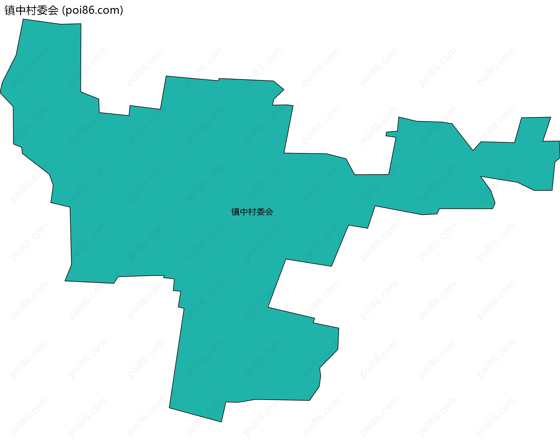 镇中村委会边界地图