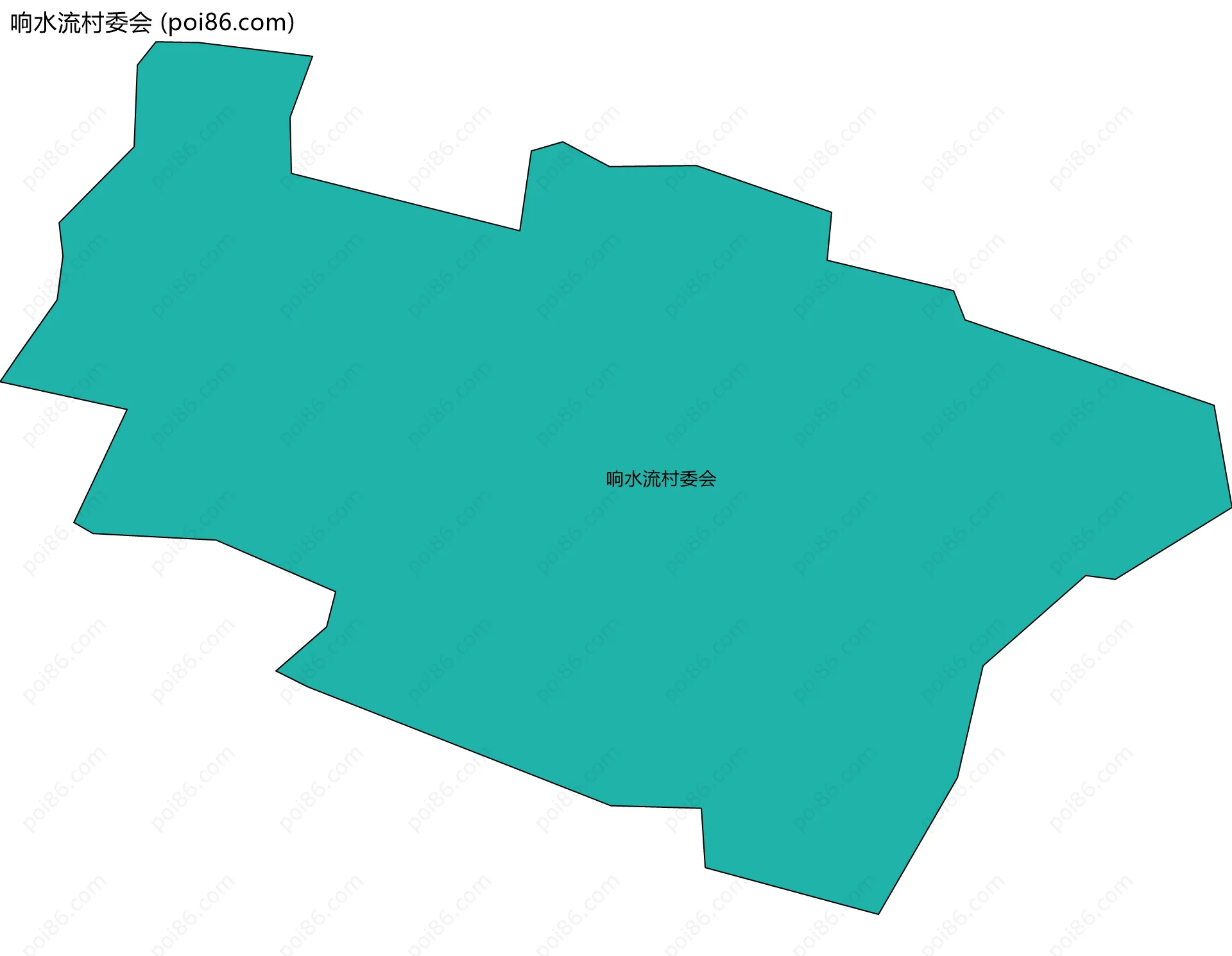 响水流村委会边界地图