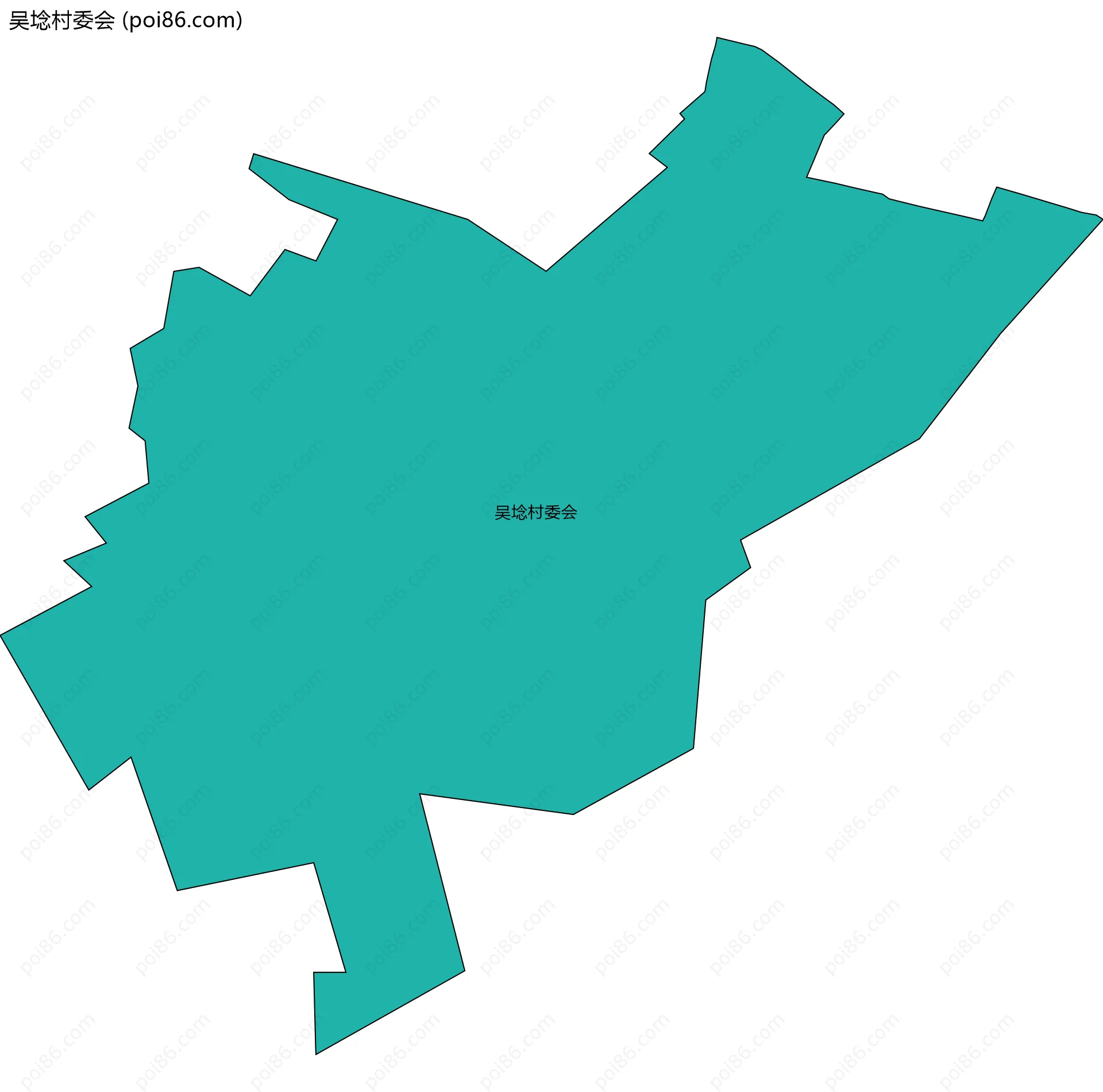 吴埝村委会边界地图
