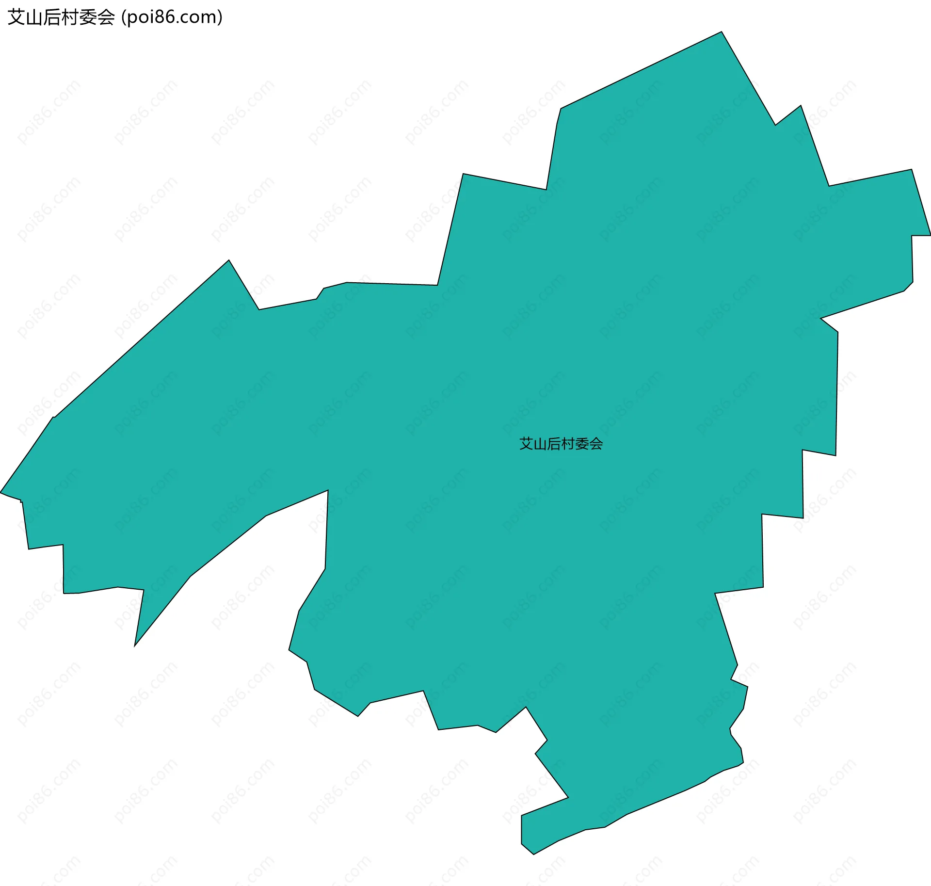 艾山后村委会边界地图