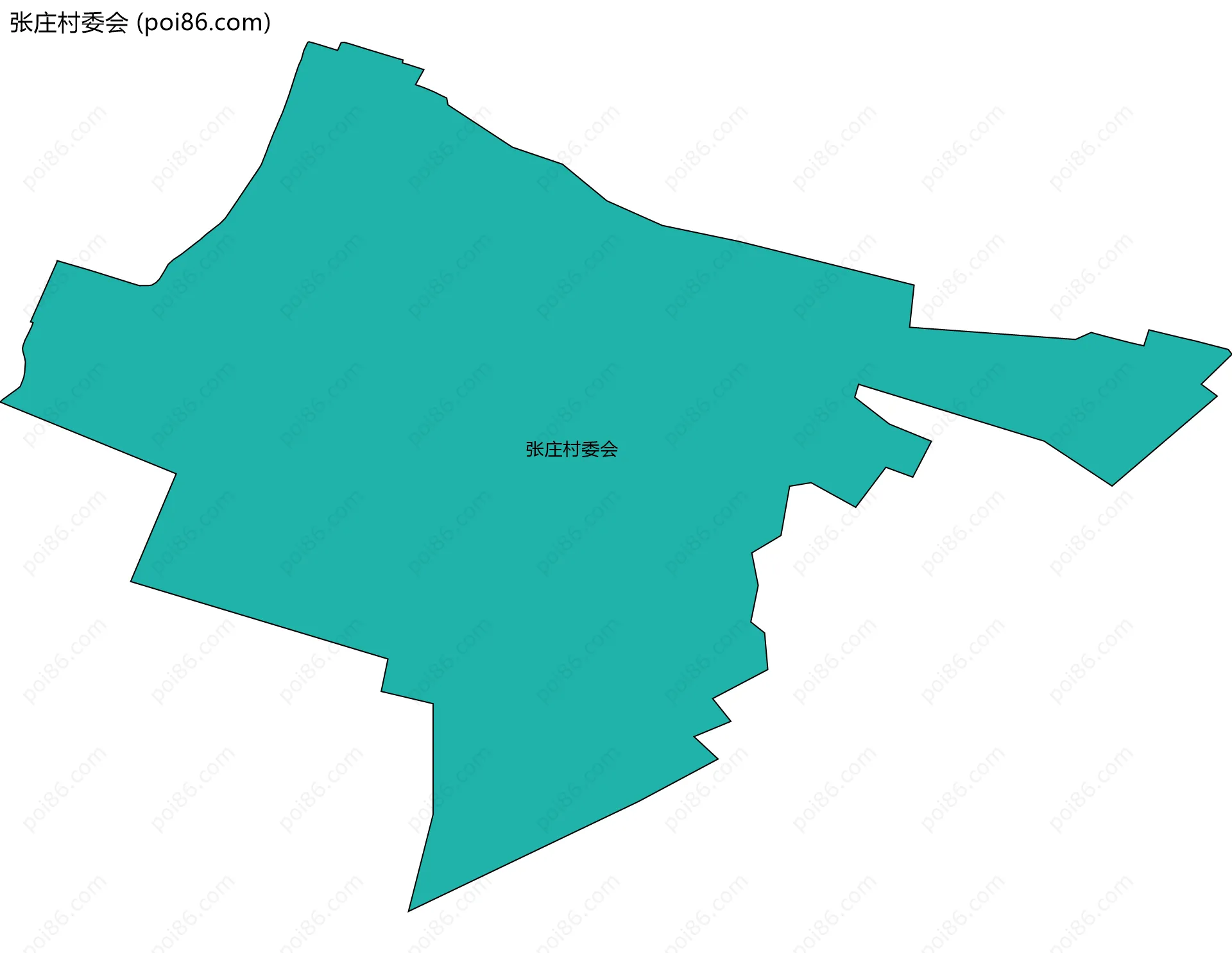张庄村委会边界地图