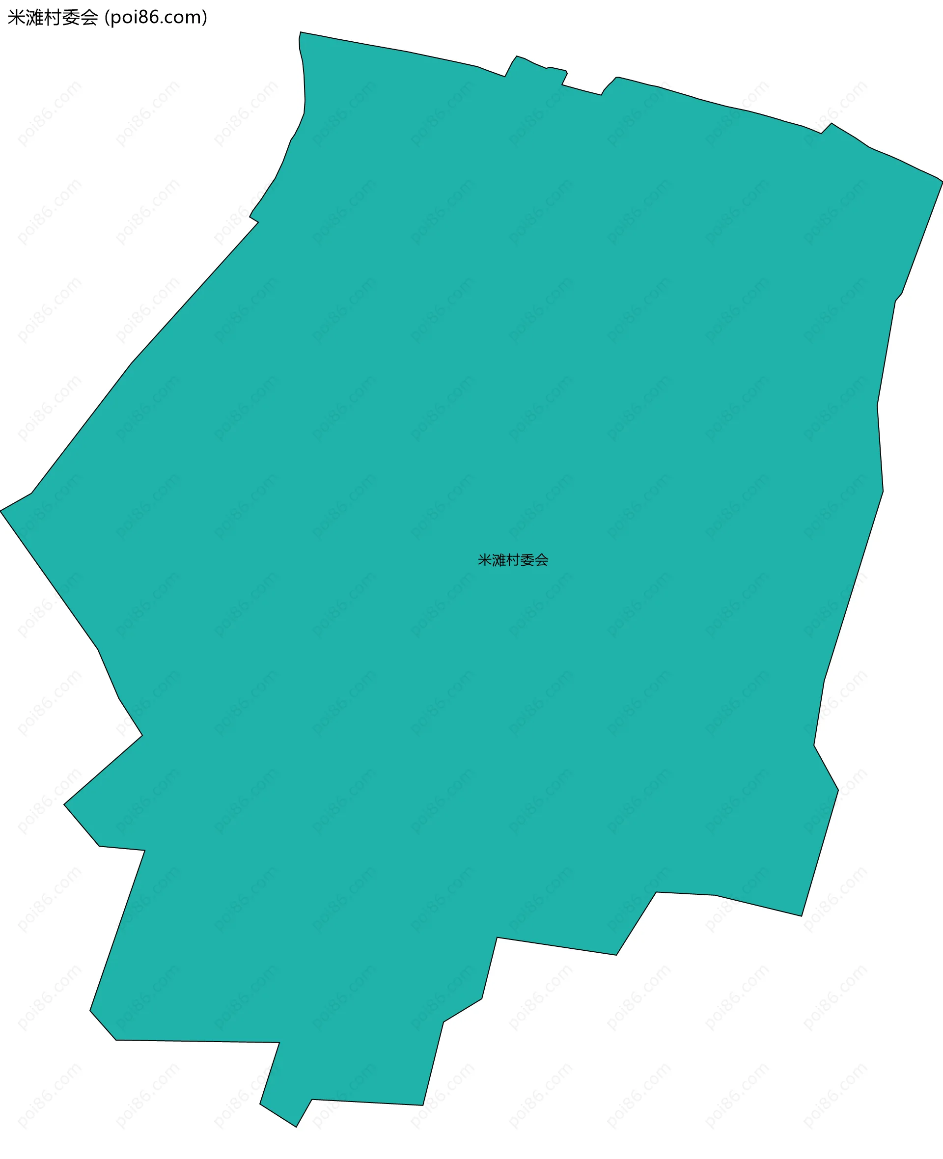 米滩村委会边界地图