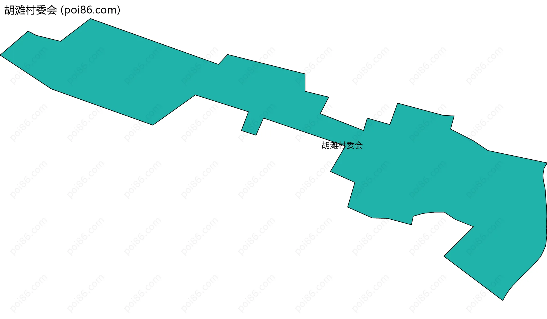 胡滩村委会边界地图