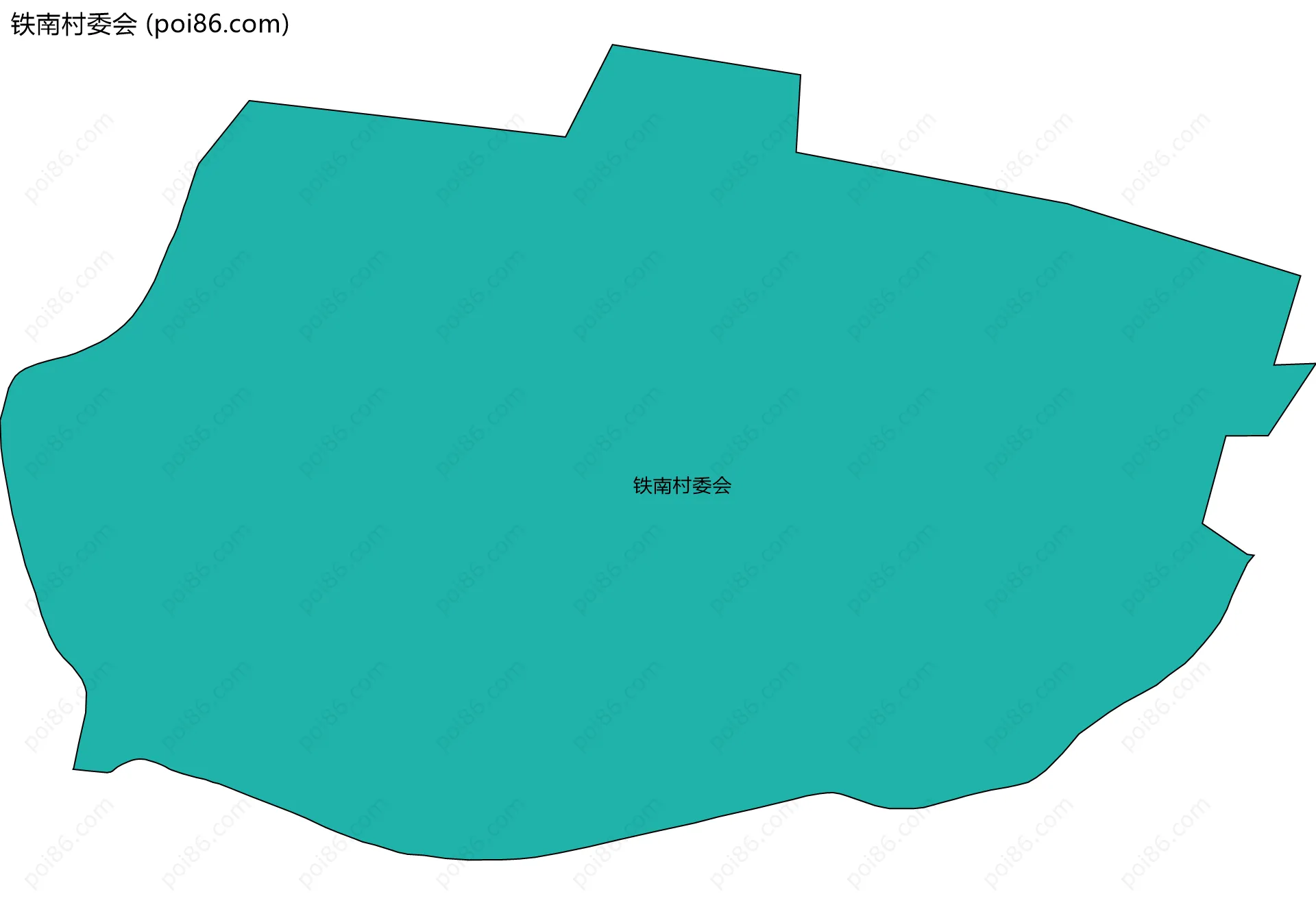 铁南村委会边界地图