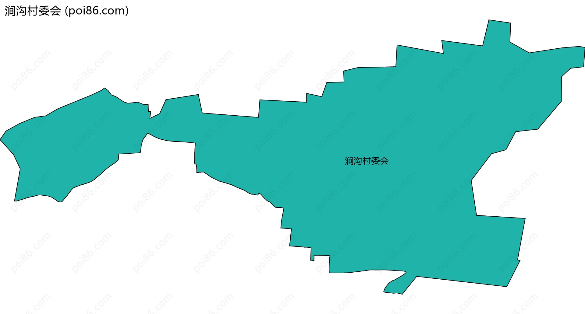 涧沟村委会边界地图