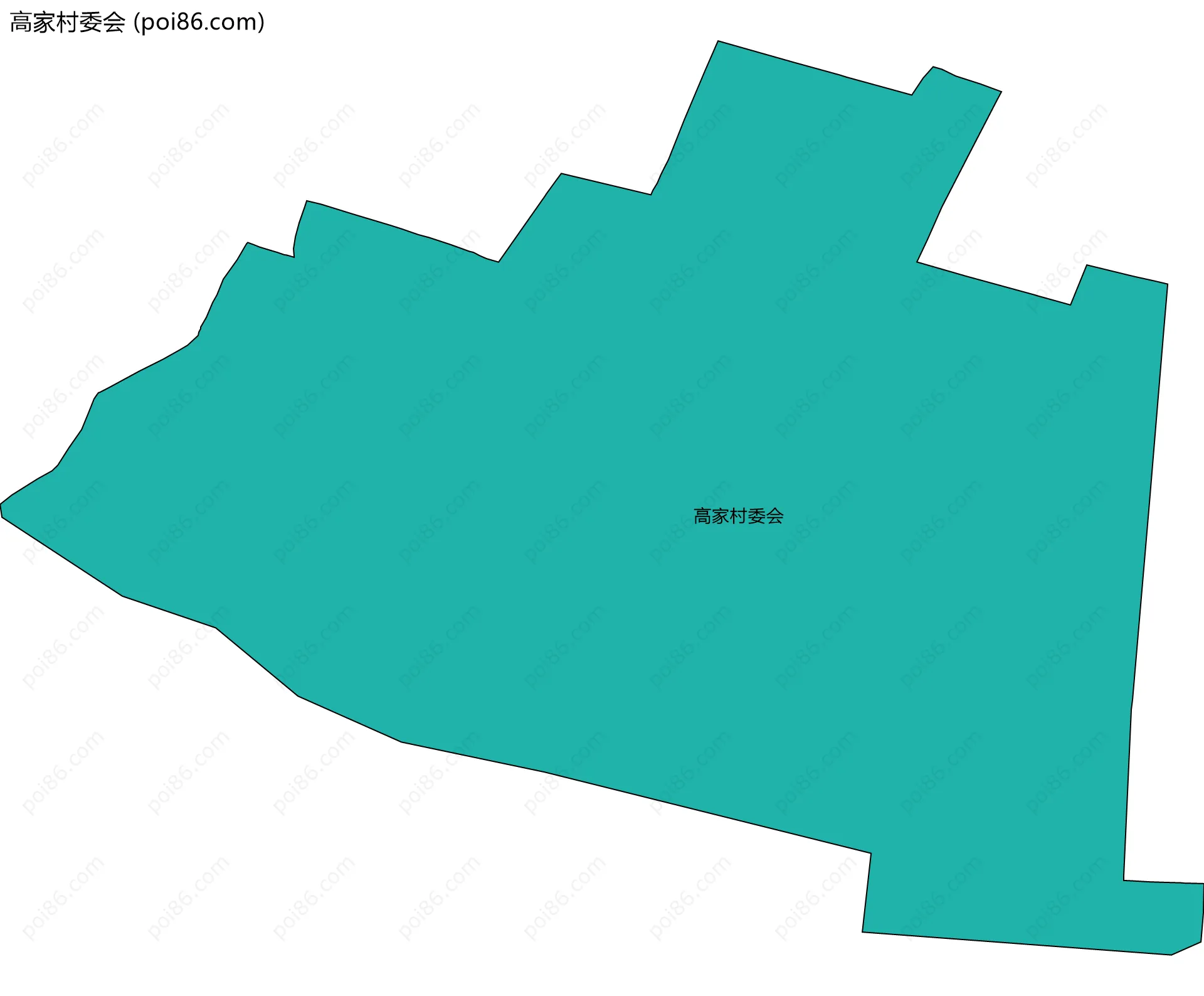高家村委会边界地图