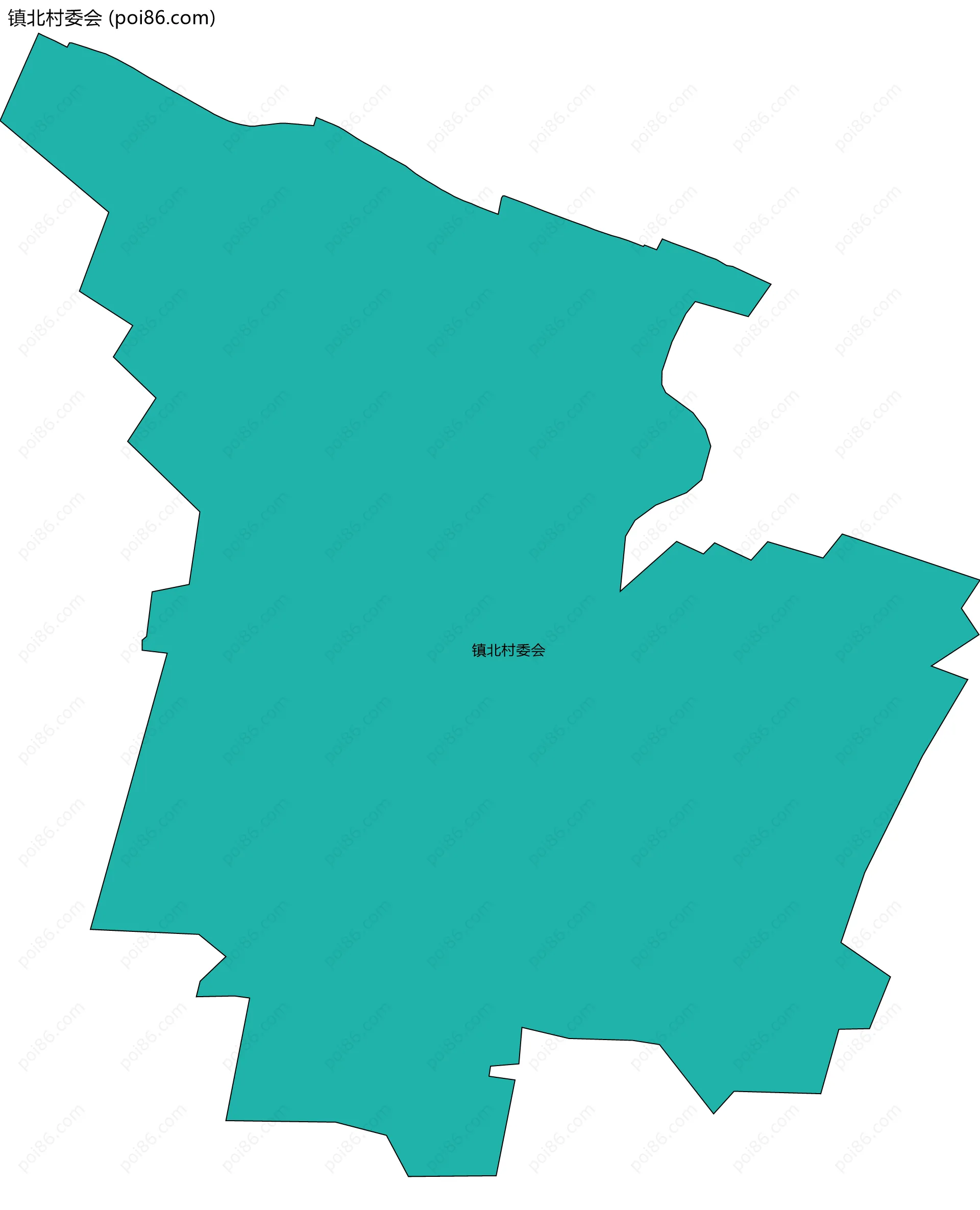 镇北村委会边界地图